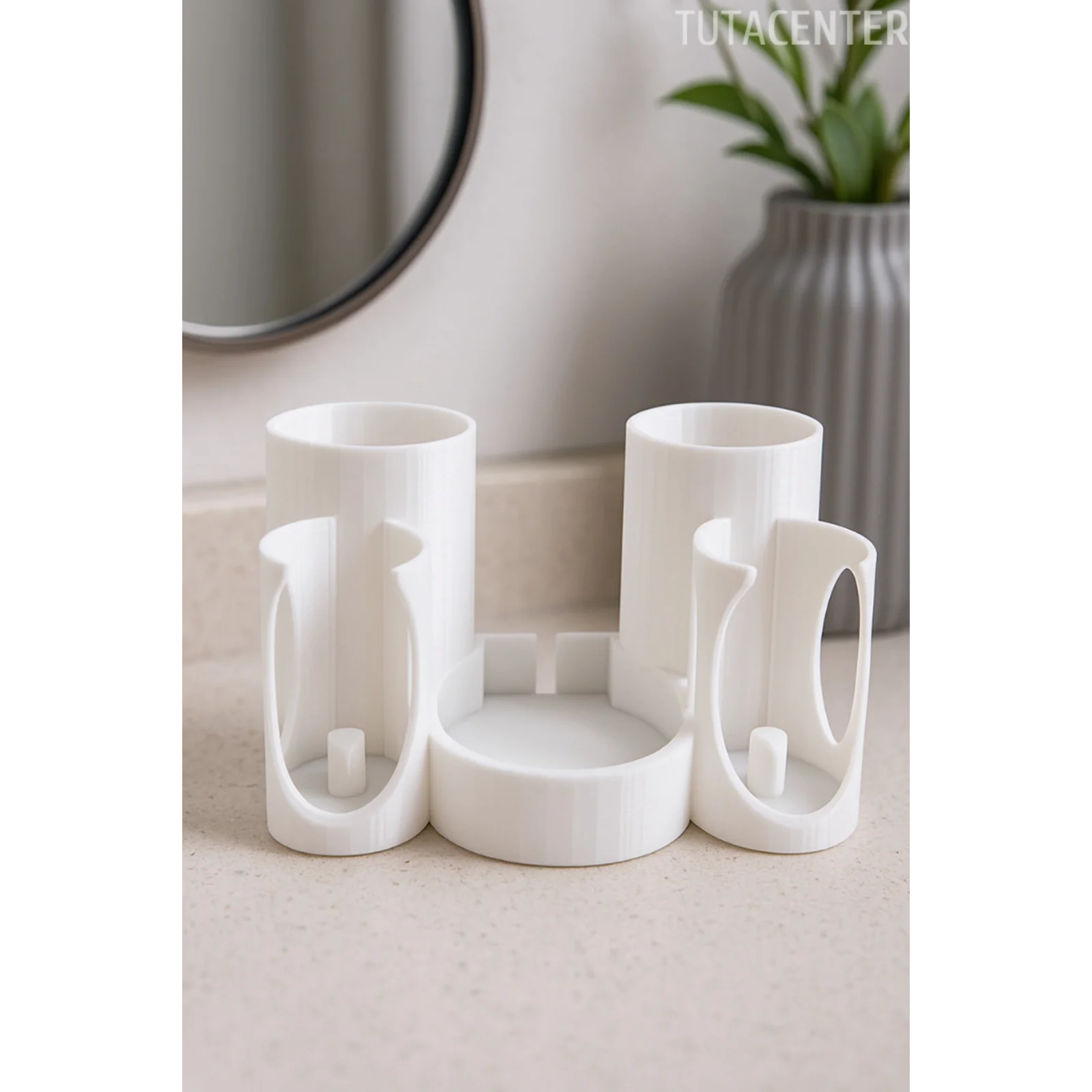 Sarjlı Ve Pilli Diş Fırçası Tutucu 2li (Diş Macunu Gözü Organizatör 2li)