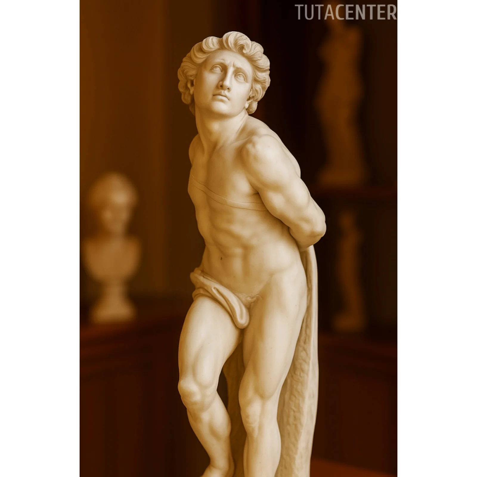 ASİL KÖLE Heykel Figürü Plastik 15cm - Antik Heykel Modeli - Dekoratif Antik Heykel