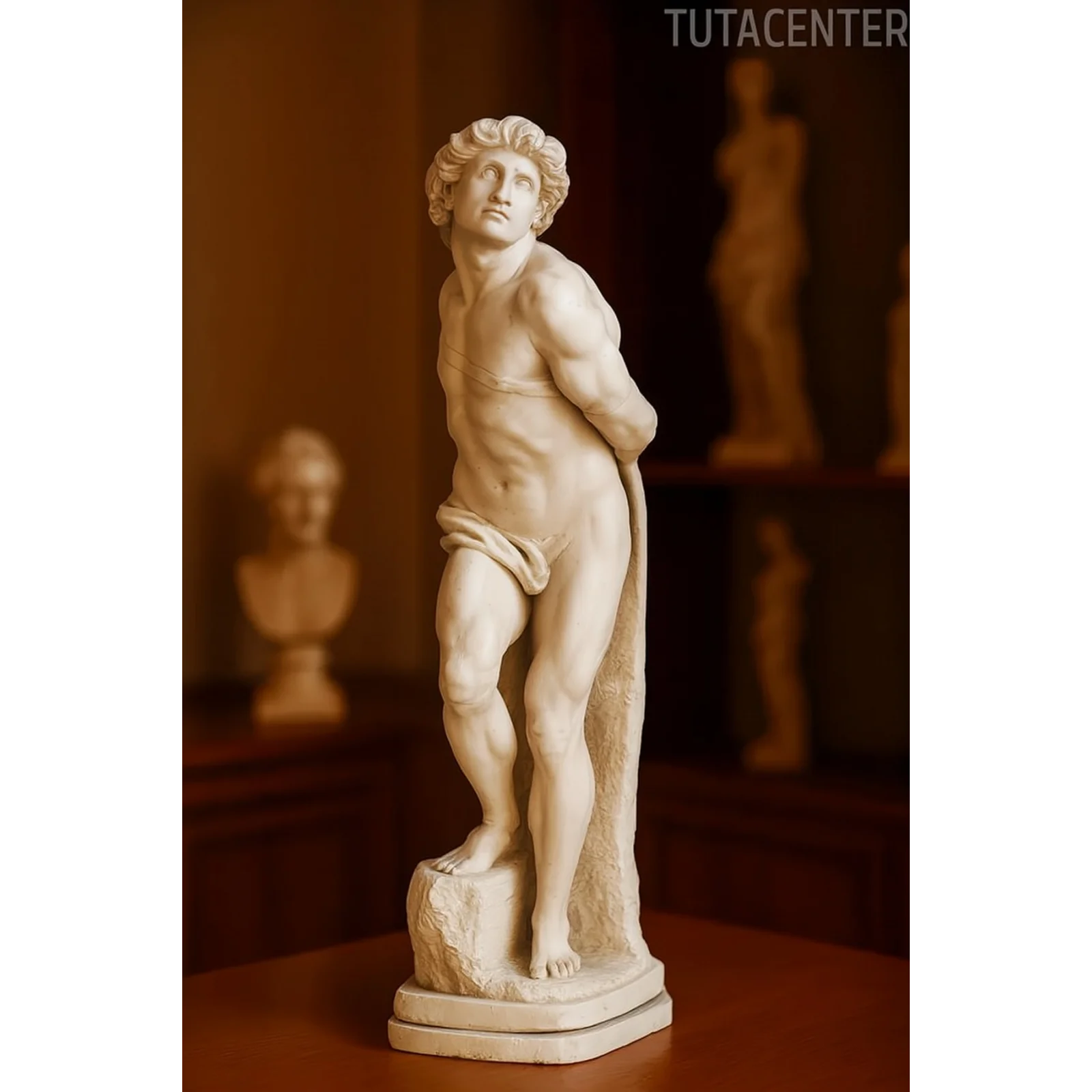 ASİL KÖLE Heykel Figürü Plastik 15cm - Antik Heykel Modeli - Dekoratif Antik Heykel