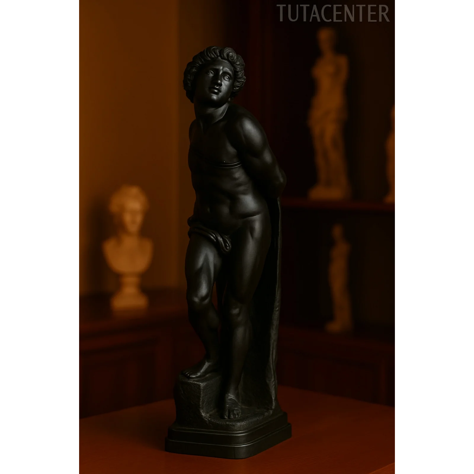 ASİL KÖLE Heykel Figürü Plastik 15cm - Antik Heykel Modeli - Dekoratif Antik Heykel