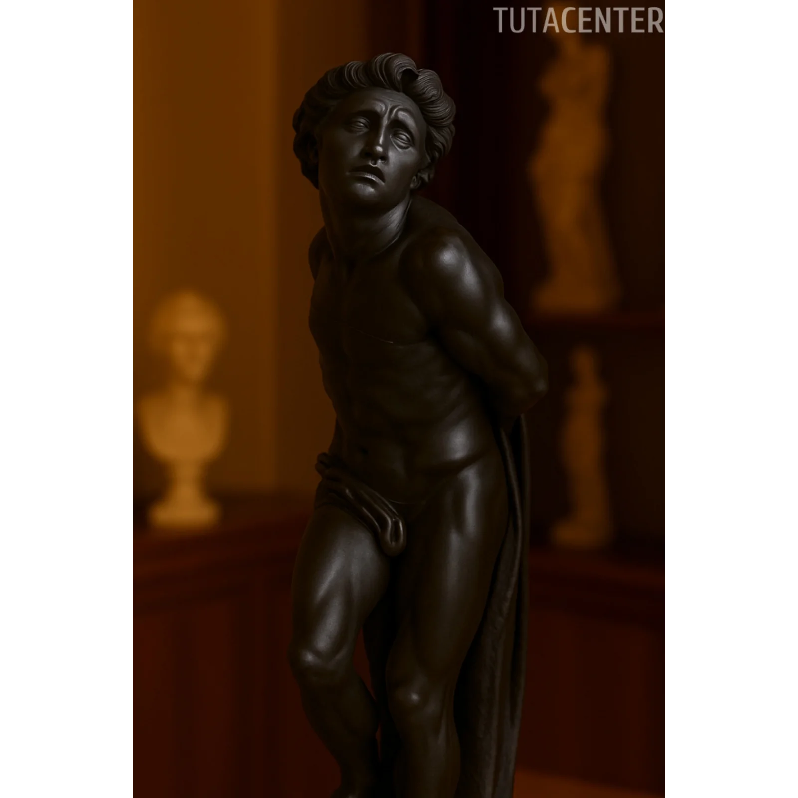 ASİL KÖLE Heykel Figürü Plastik 15cm - Antik Heykel Modeli - Dekoratif Antik Heykel