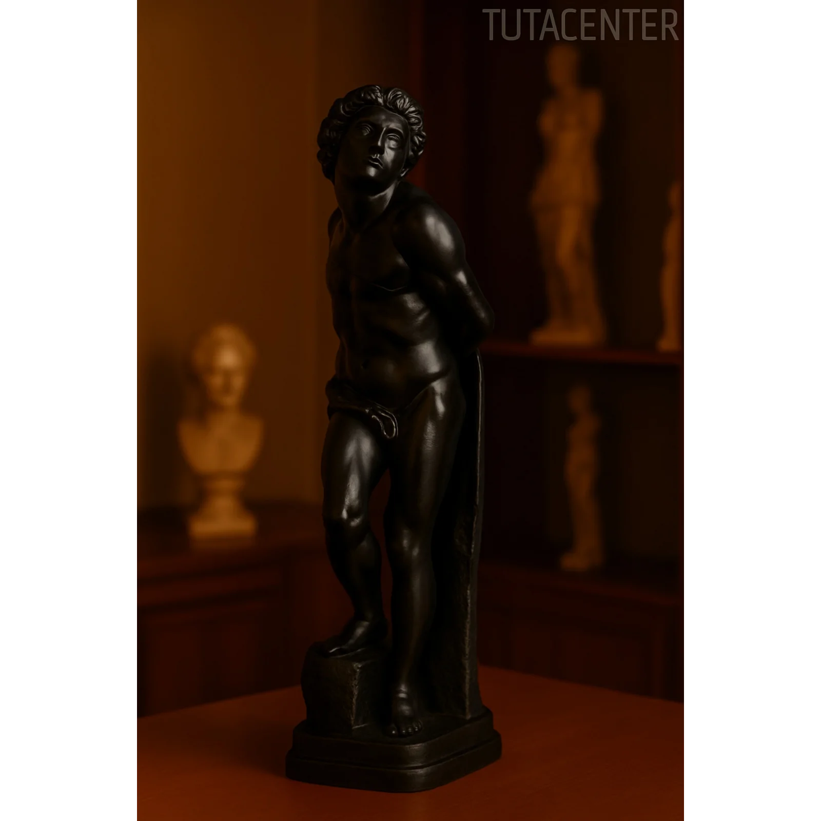 ASİL KÖLE Heykel Figürü Plastik 15cm - Antik Heykel Modeli - Dekoratif Antik Heykel