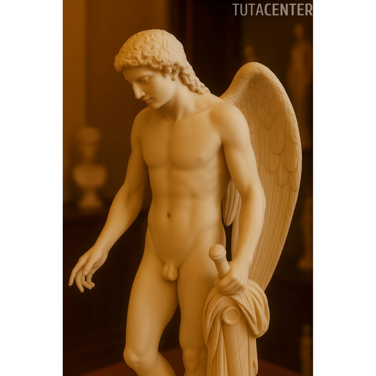 EROS Heykel Figürü Plastik 15cm - Antik Heykel Modeli - Dekoratif Antik Heykel