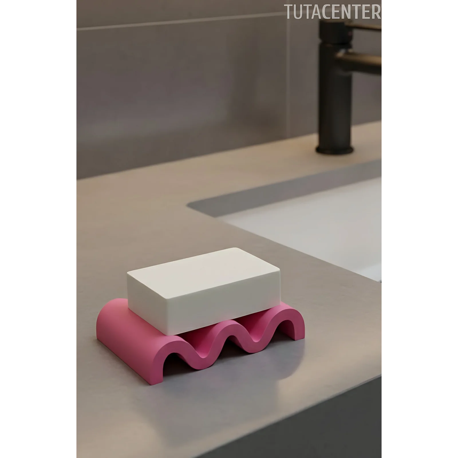 Kıvrımlı Modern Dalgalı Görünüm Sabunluk, Şık Tasarım Zarif Görünüm Plastik Sabunluk