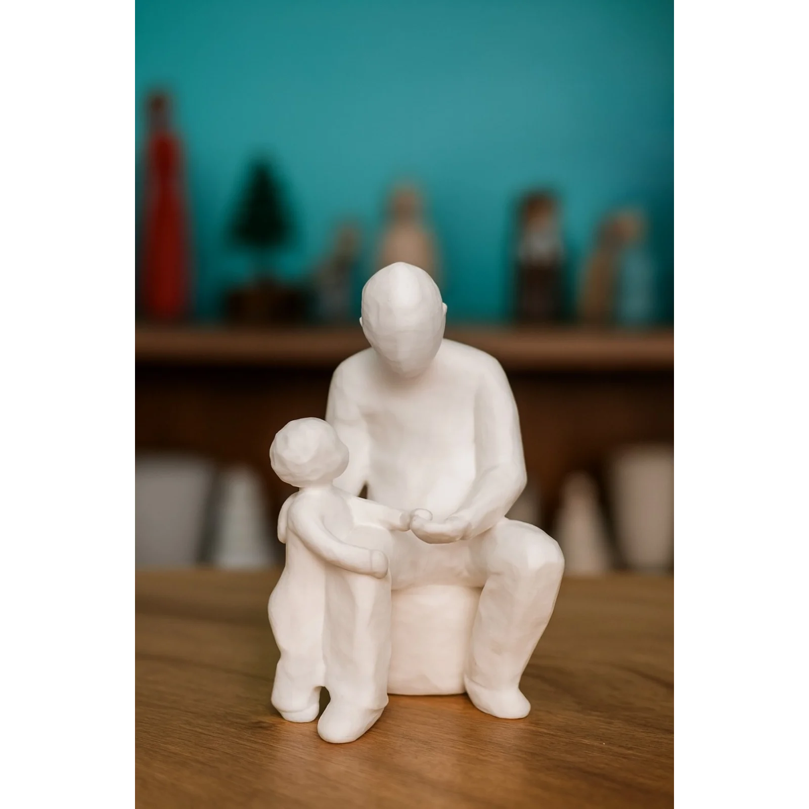 Baba ve Çocuk Biblo, Babalar Günü Hediyesi, Babaya Hediye. Anlamlı Dekoratif Baba Biblosu