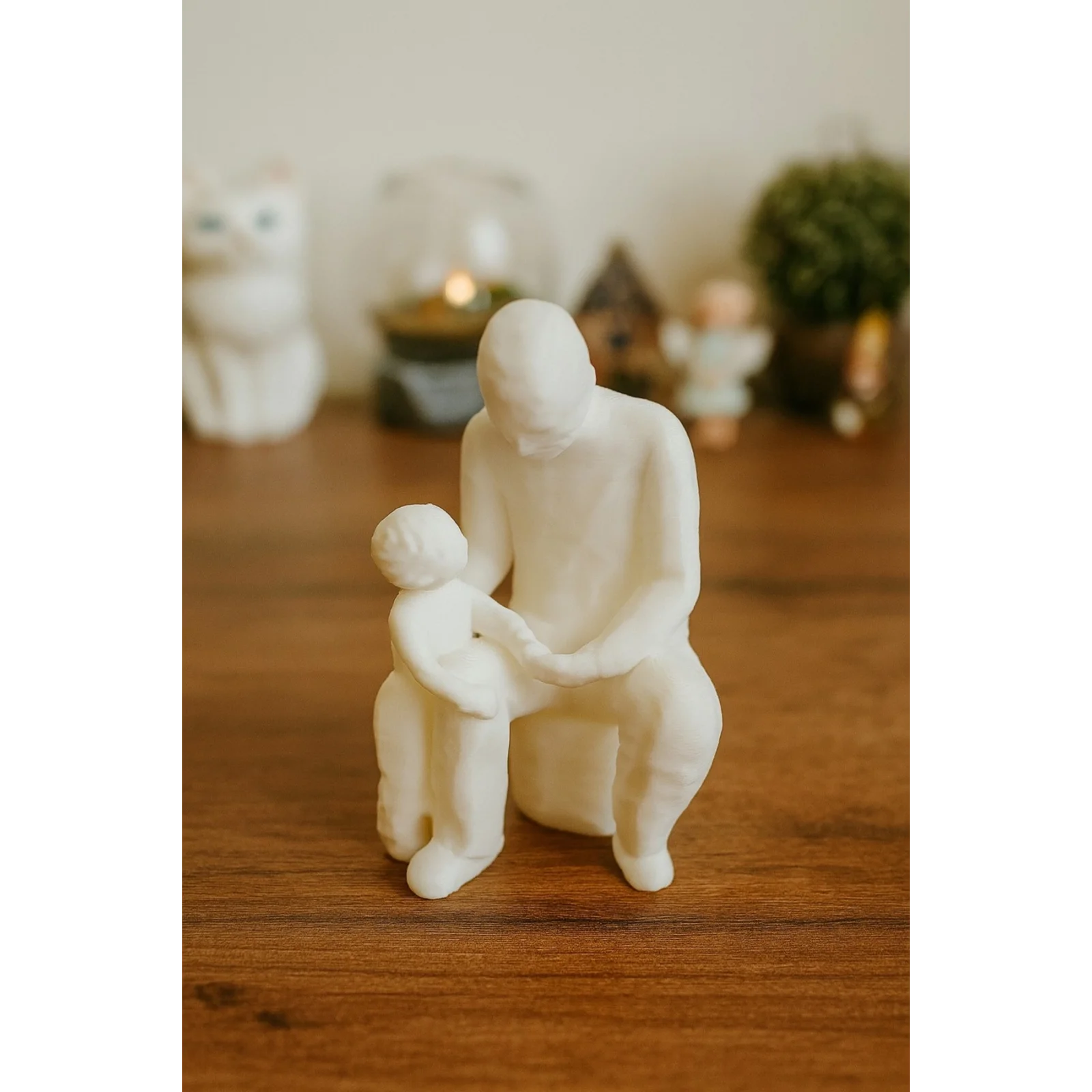 Baba ve Çocuk Biblo, Babalar Günü Hediyesi, Babaya Hediye. Anlamlı Dekoratif Baba Biblosu