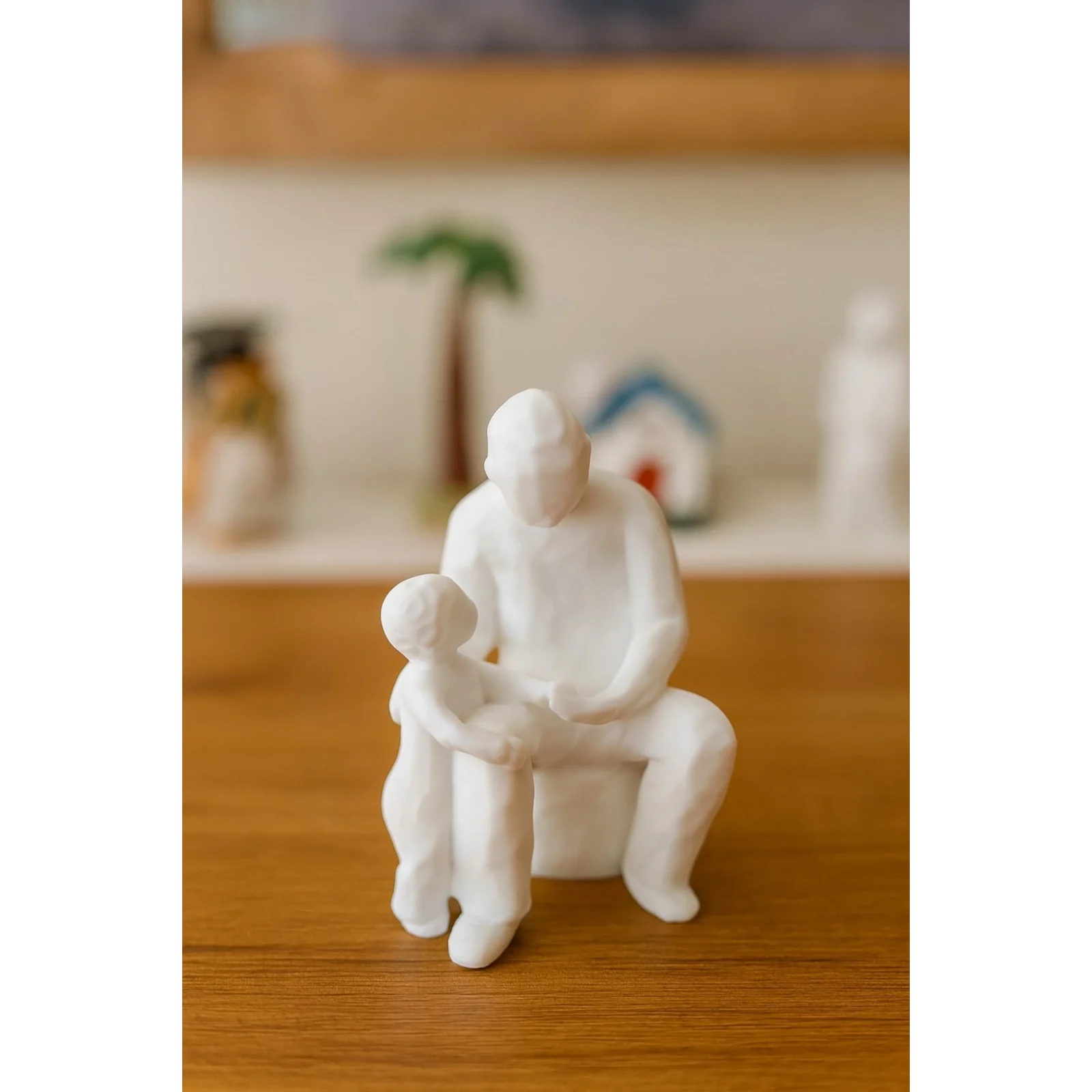 Baba ve Çocuk Biblo, Babalar Günü Hediyesi, Babaya Hediye. Anlamlı Dekoratif Baba Biblosu