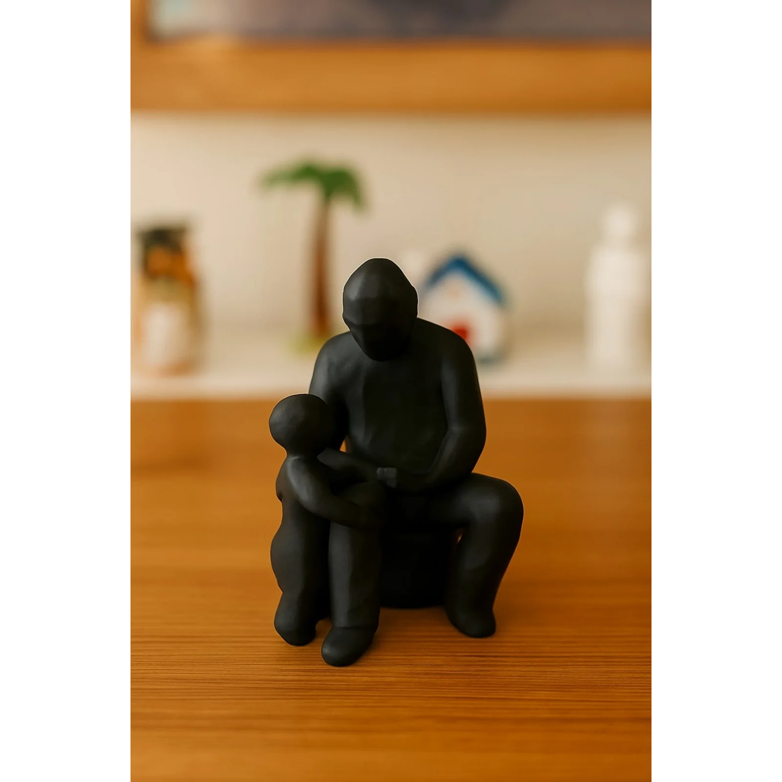 Baba ve Çocuk Biblo, Babalar Günü Hediyesi, Babaya Hediye. Anlamlı Dekoratif Baba Biblosu