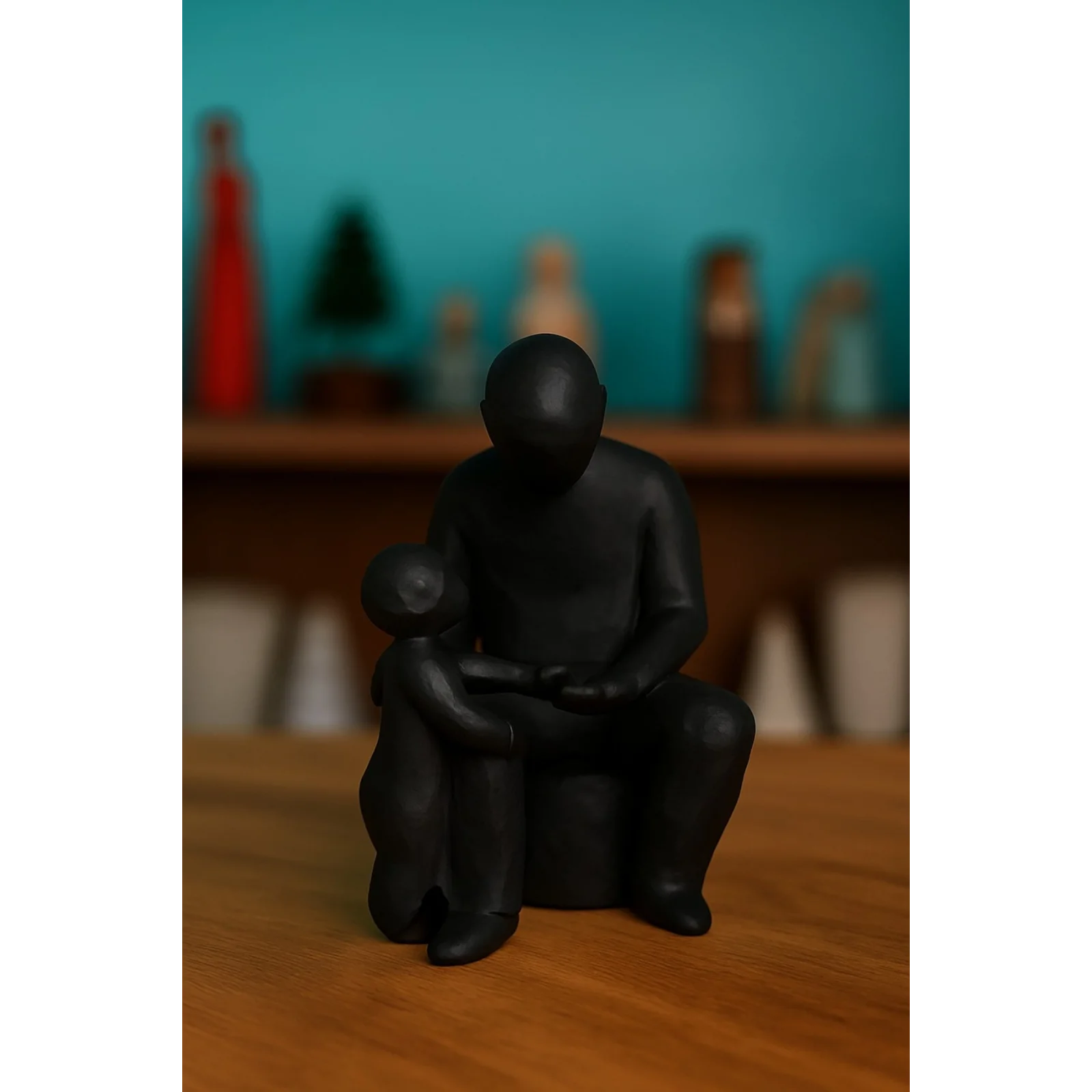 Baba ve Çocuk Biblo, Babalar Günü Hediyesi, Babaya Hediye. Anlamlı Dekoratif Baba Biblosu