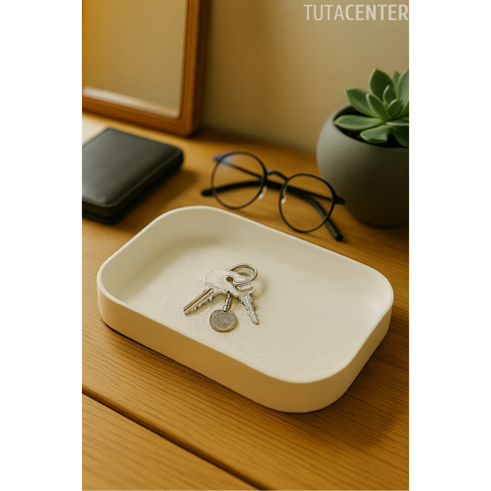 Modern Dikdörtgen Anahtar Tepsisi Organizer