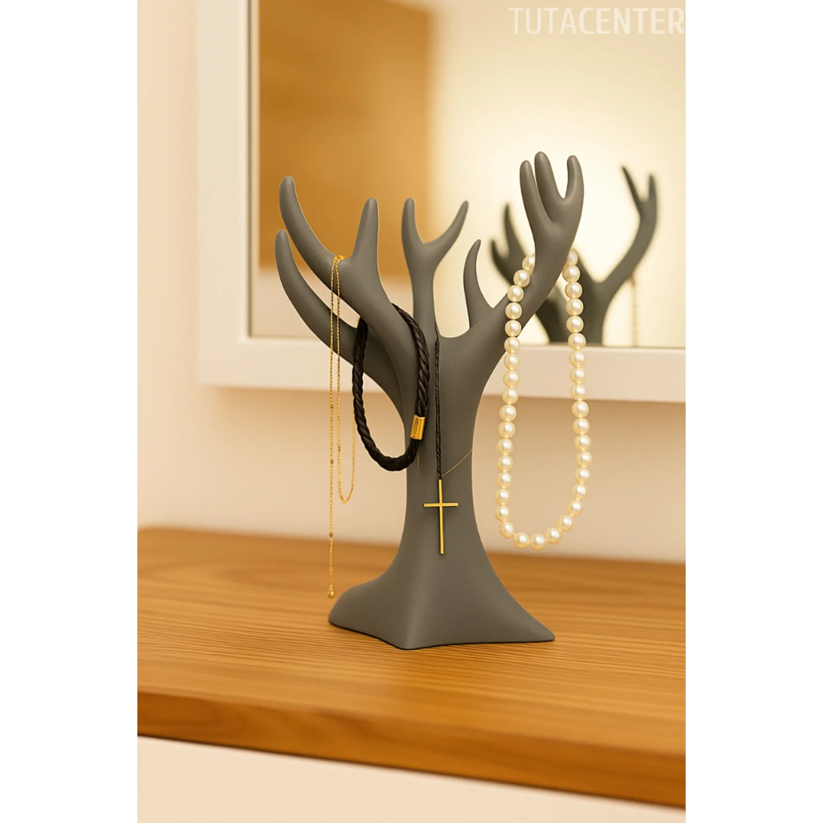 Çok Amaçlı Kolye, Bileklik ve Yüzük Organizeri – Plastik Ağaç Stand