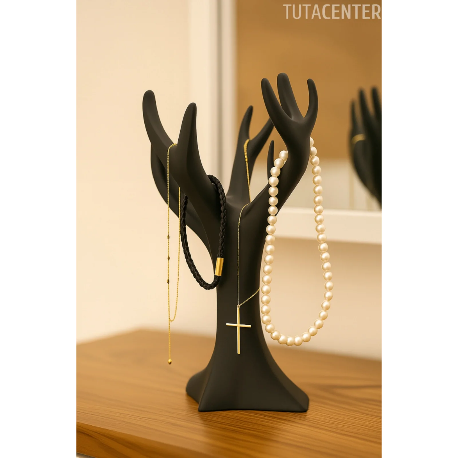 Çok Amaçlı Kolye, Bileklik ve Yüzük Organizeri – Plastik Ağaç Stand