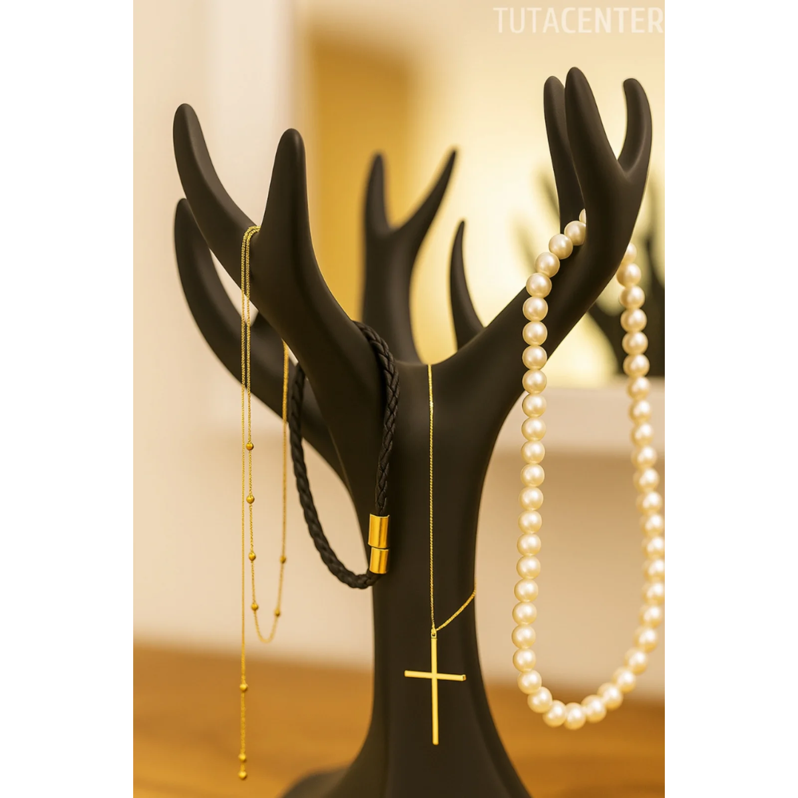 Çok Amaçlı Kolye, Bileklik ve Yüzük Organizeri – Plastik Ağaç Stand