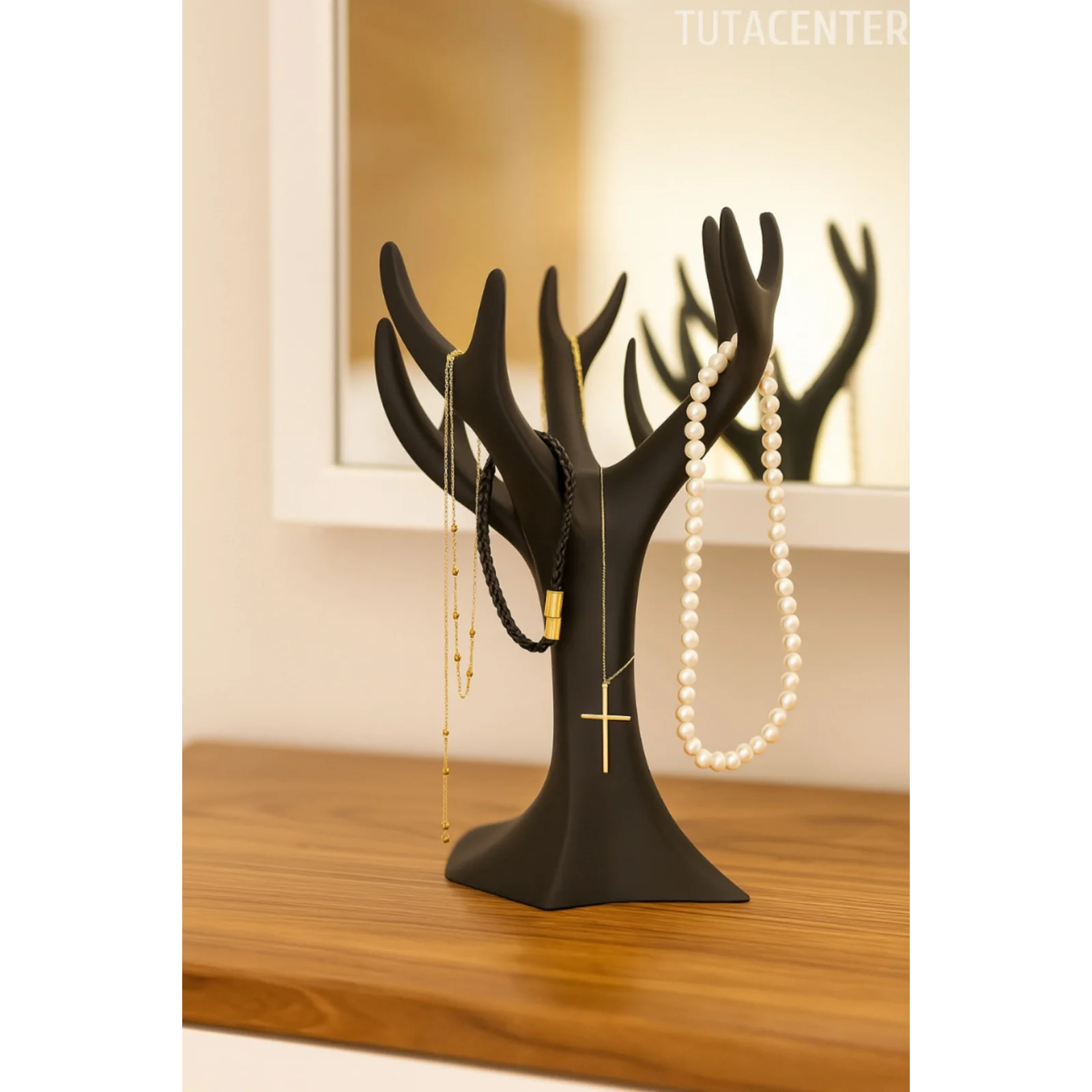 Çok Amaçlı Kolye, Bileklik ve Yüzük Organizeri – Plastik Ağaç Stand