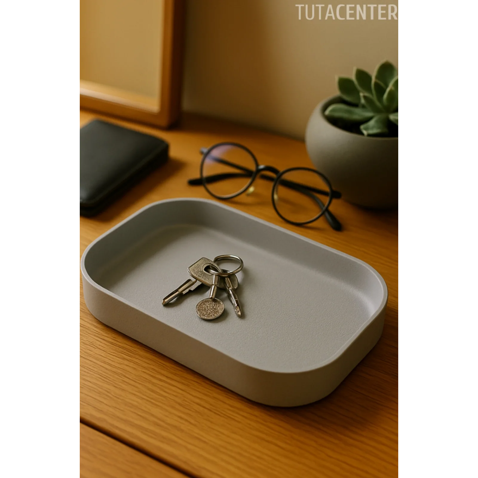 Modern Dikdörtgen Anahtar Tepsisi Organizer