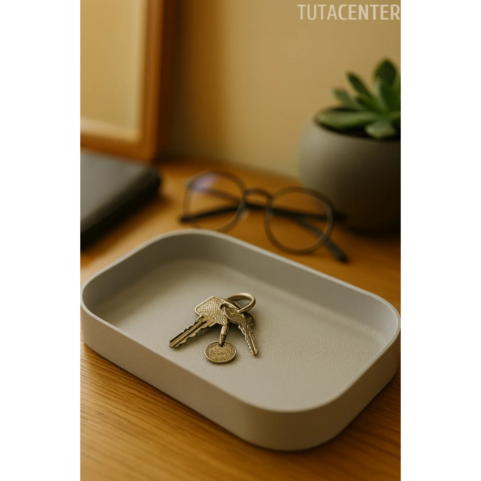 Modern Dikdörtgen Anahtar Tepsisi Organizer