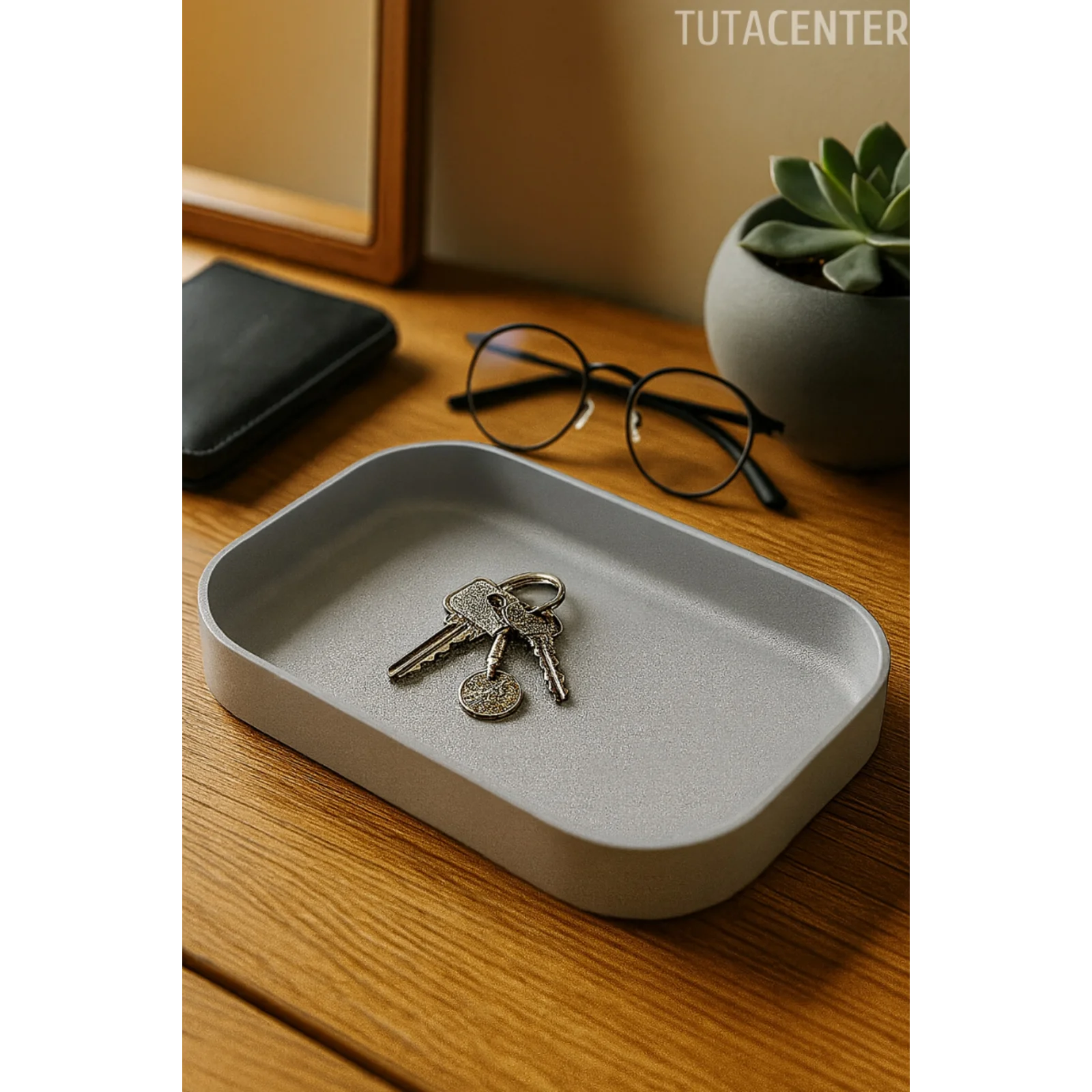 Modern Dikdörtgen Anahtar Tepsisi Organizer