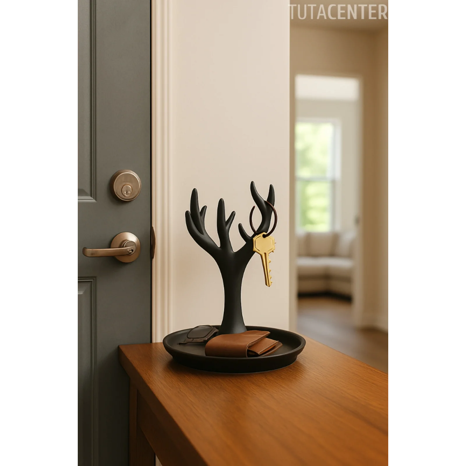 Anahtar, Cüzdan ve Takı Düzenleyici Ağaç Standı(Çok Amaçlı Masaüstü Plastik Organizer)