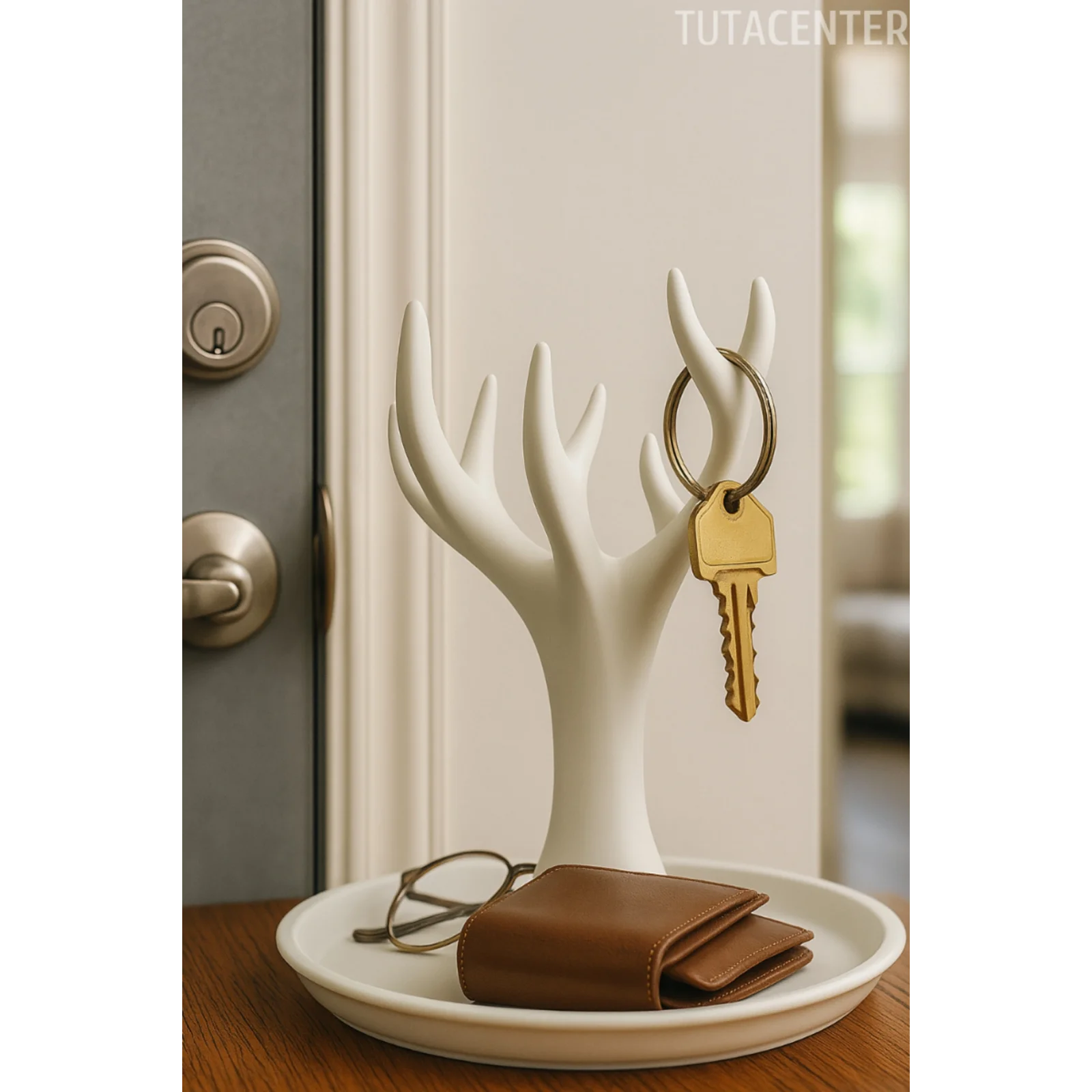 Anahtar, Cüzdan ve Takı Düzenleyici Ağaç Standı(Çok Amaçlı Masaüstü Plastik Organizer)