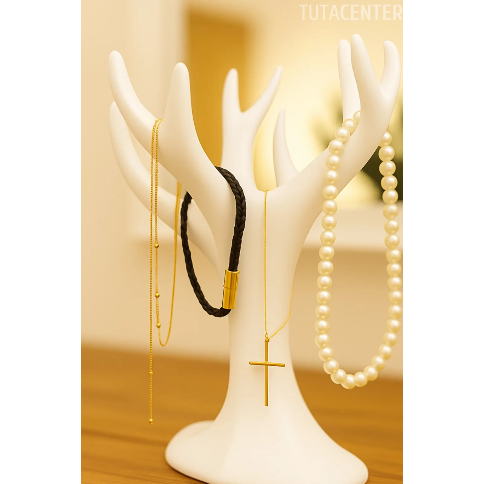 Çok Amaçlı Kolye, Bileklik ve Yüzük Organizeri – Plastik Ağaç Stand