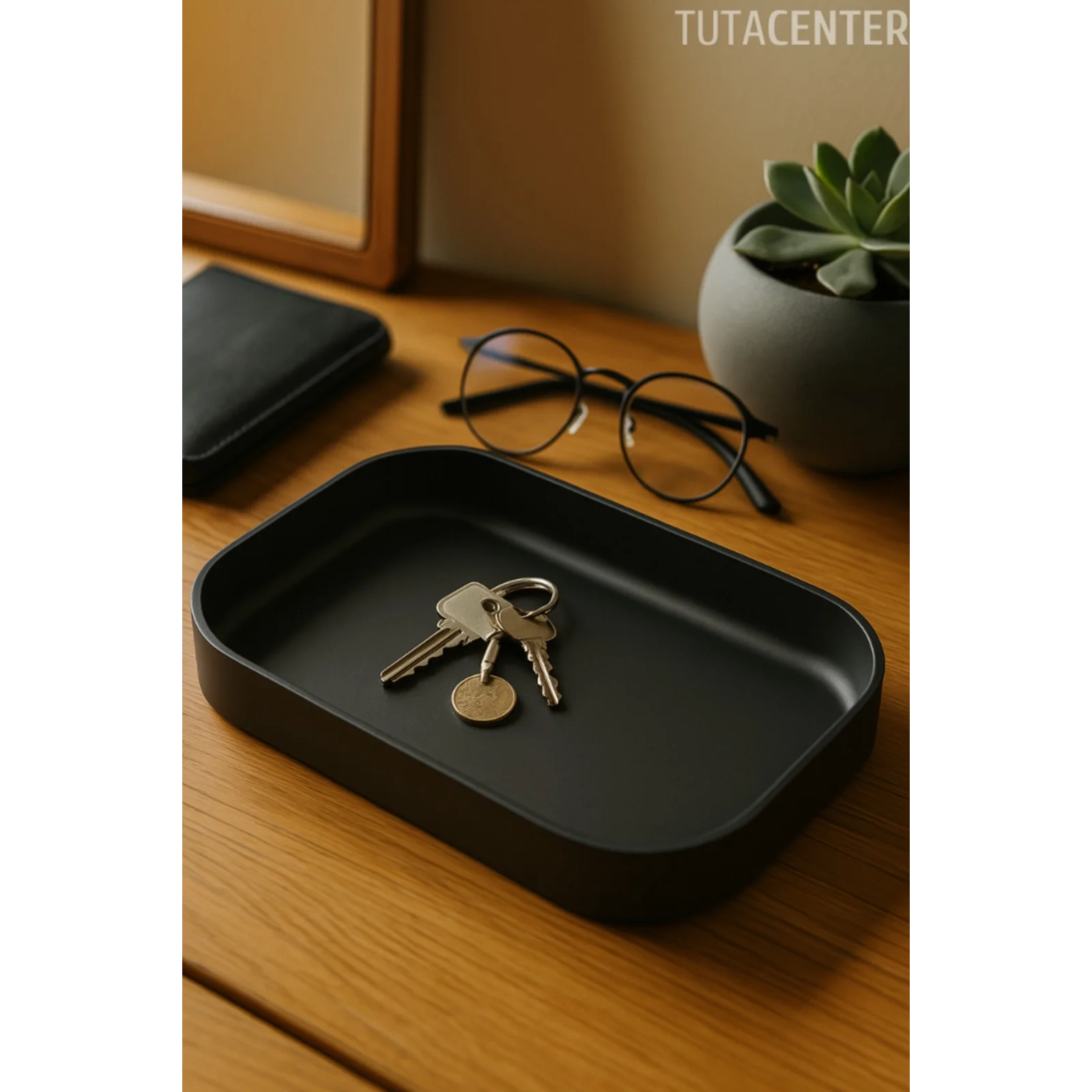 Modern Dikdörtgen Anahtar Tepsisi Organizer