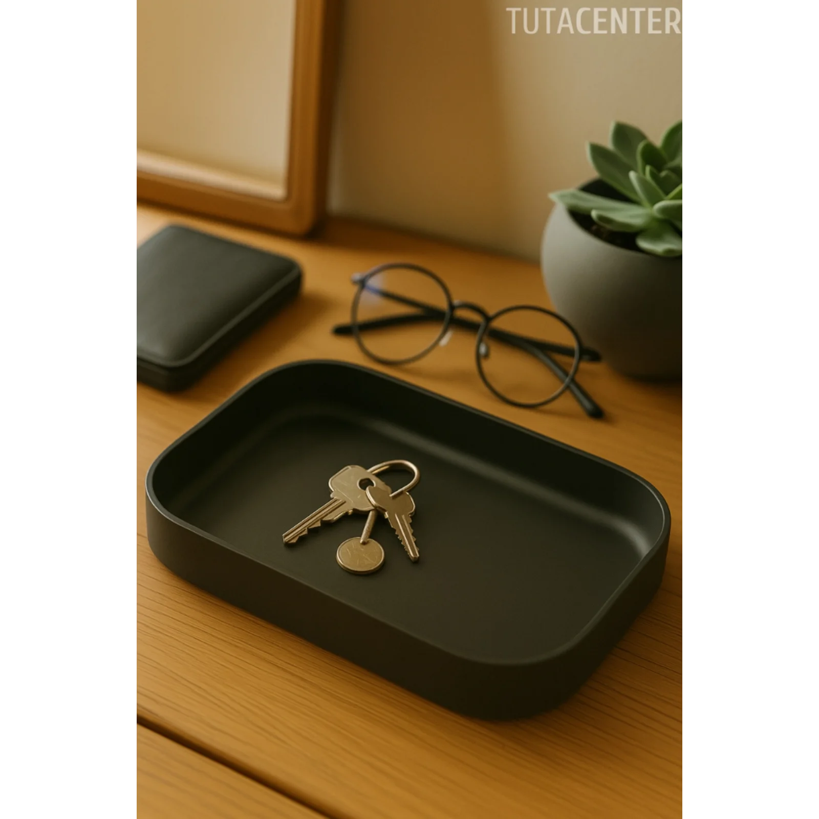 Modern Dikdörtgen Anahtar Tepsisi Organizer