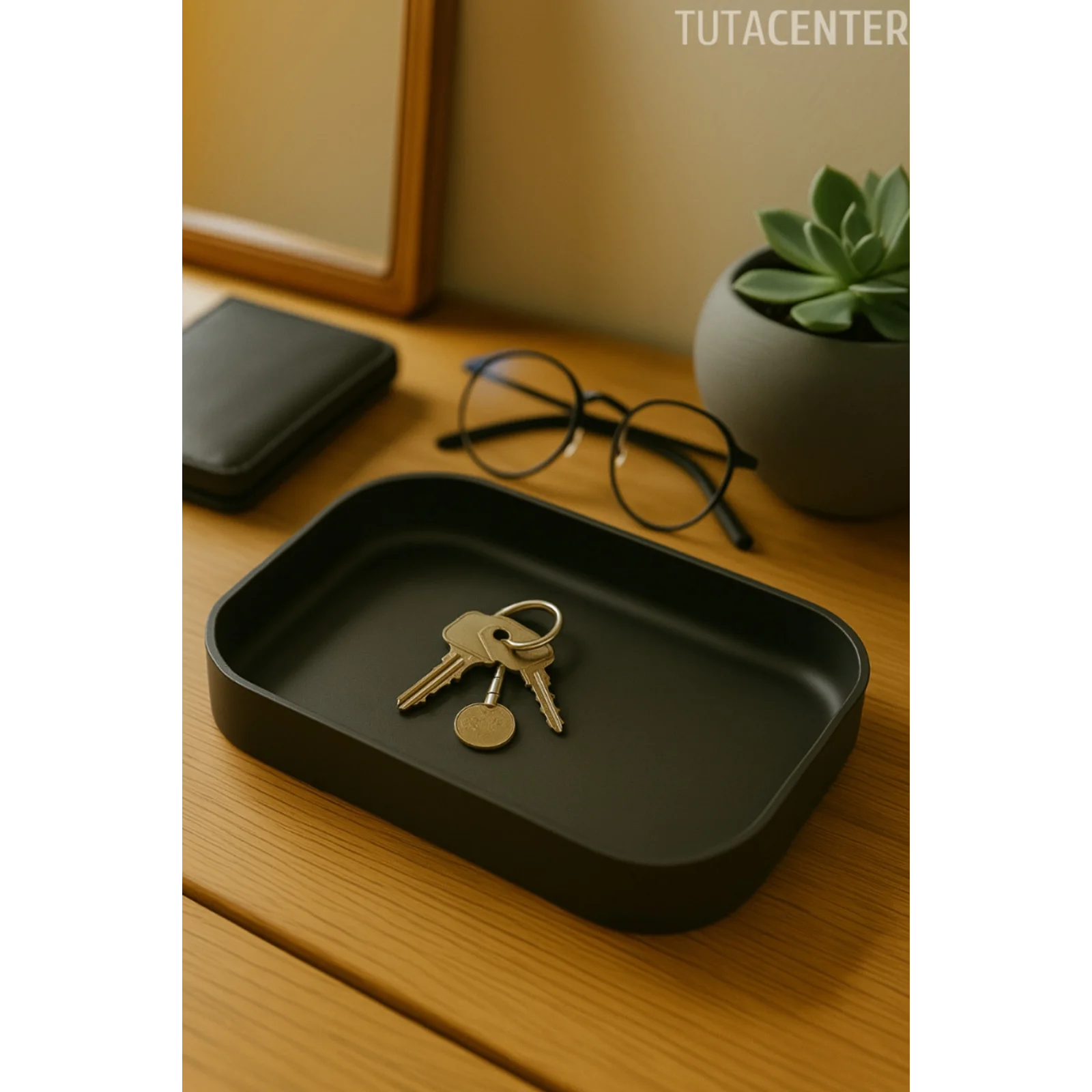 Modern Dikdörtgen Anahtar Tepsisi Organizer