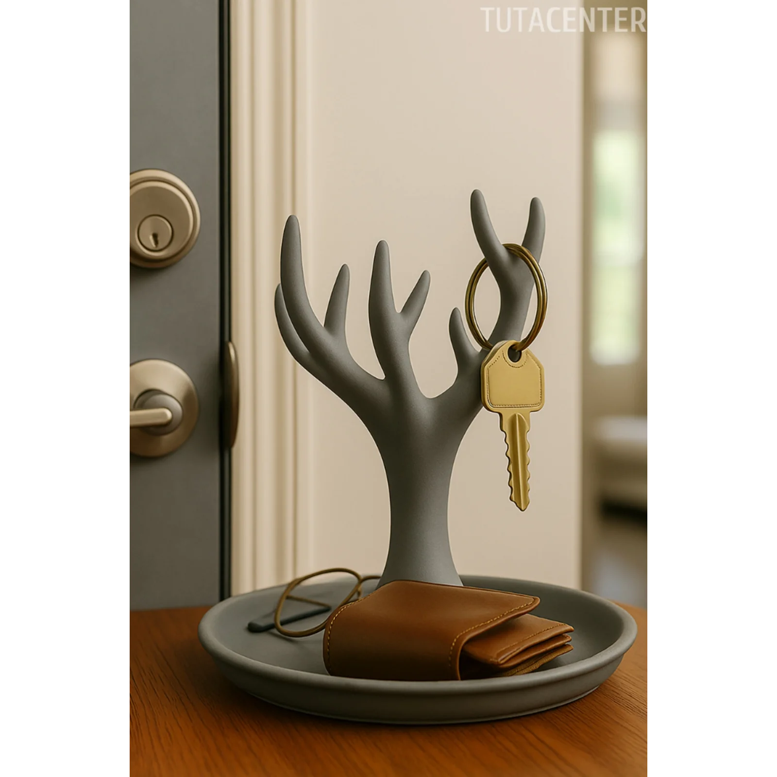 Anahtar, Cüzdan ve Takı Düzenleyici Ağaç Standı(Çok Amaçlı Masaüstü Plastik Organizer)