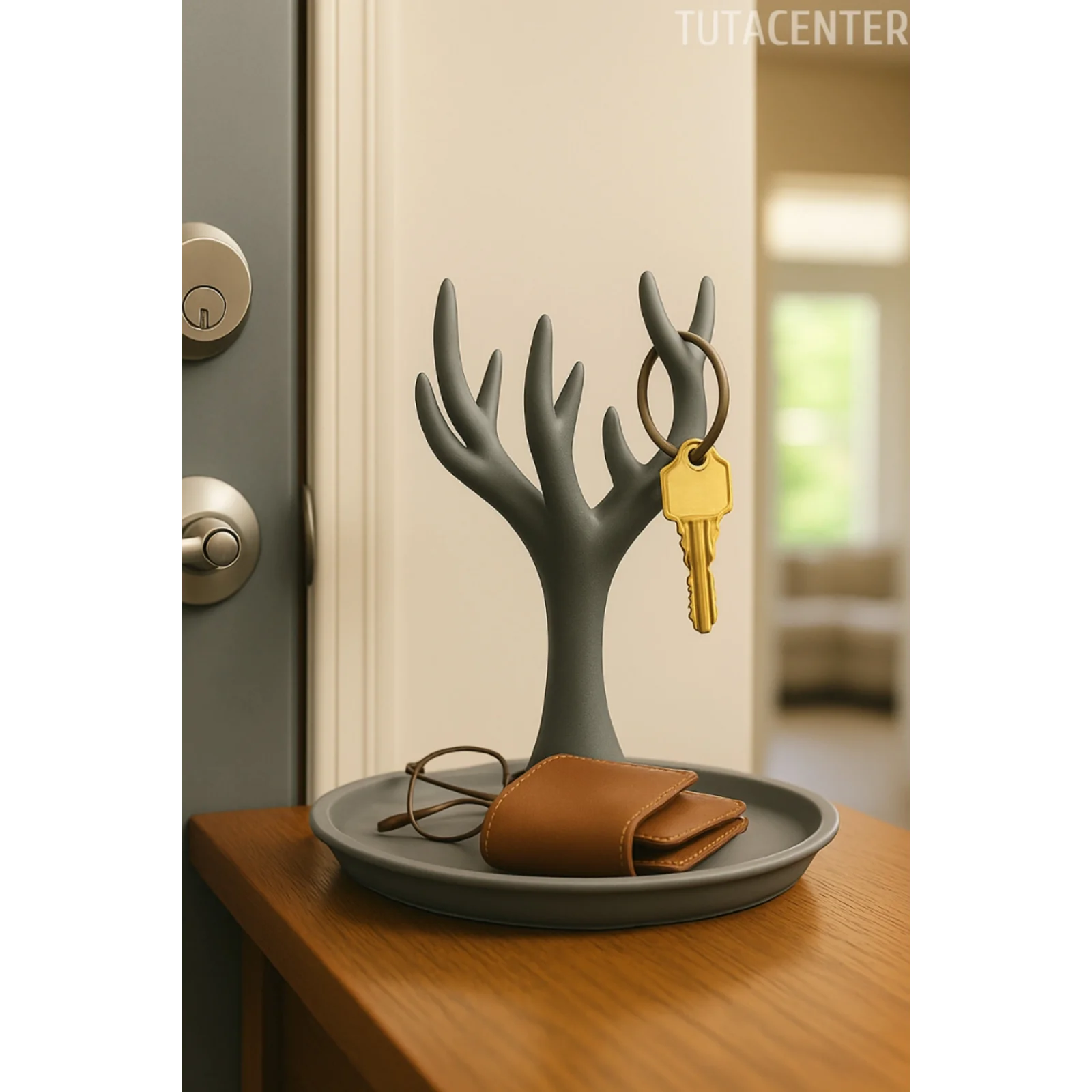 Anahtar, Cüzdan ve Takı Düzenleyici Ağaç Standı(Çok Amaçlı Masaüstü Plastik Organizer)