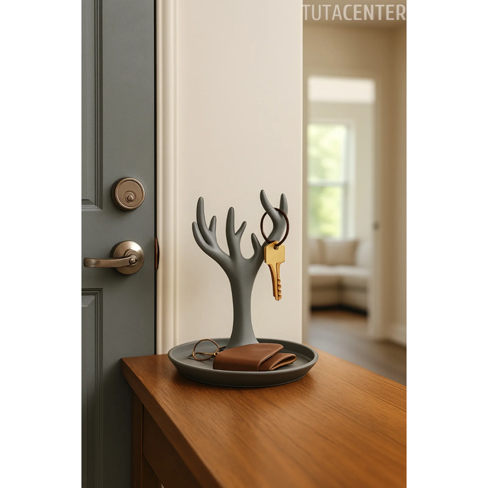 Anahtar, Cüzdan ve Takı Düzenleyici Ağaç Standı(Çok Amaçlı Masaüstü Plastik Organizer)