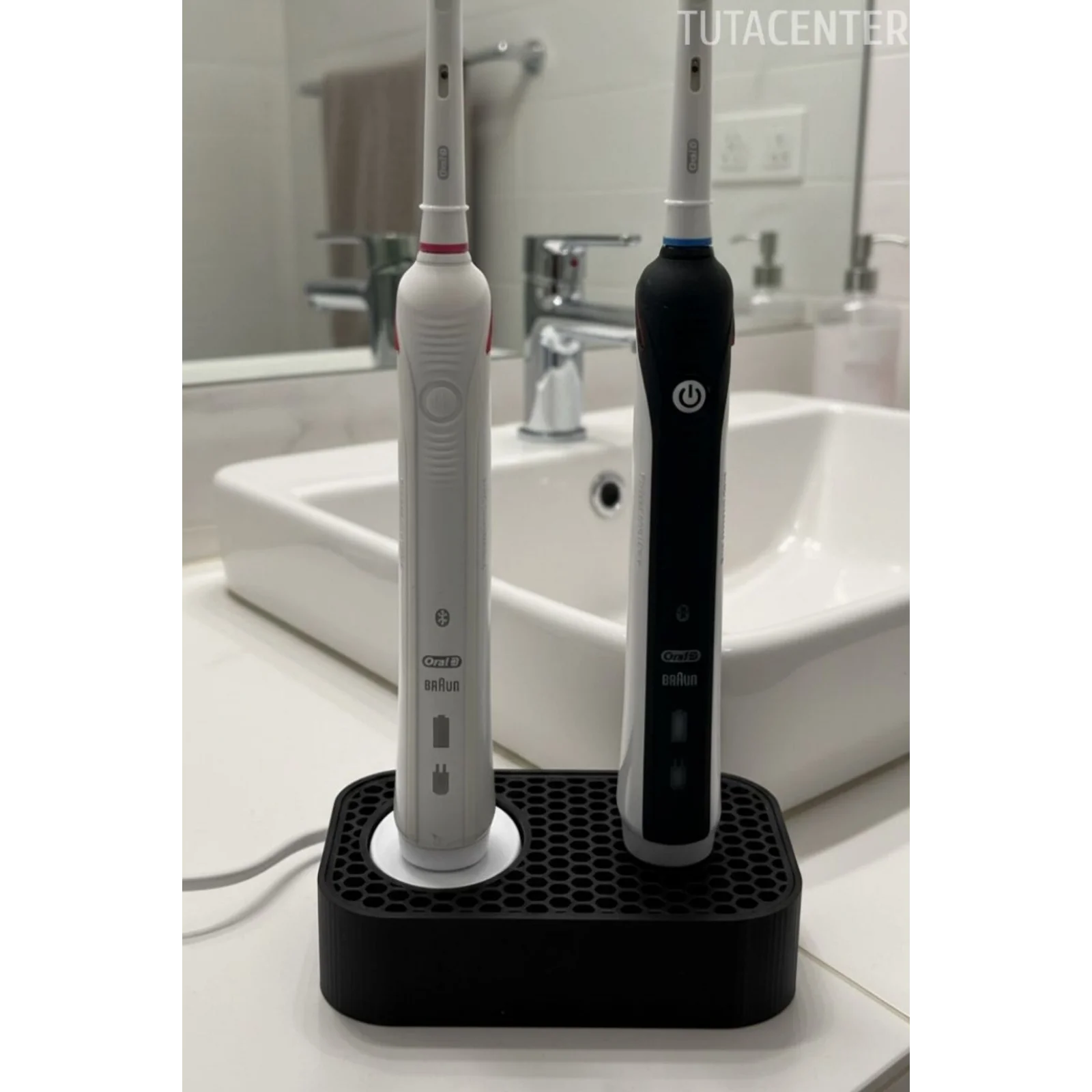 Şarjlı Diş Fırçası Standı ( 1 Yuva Sarj Aleti ) ( 1 Yuva Diş Fırçası ) - Modern ve Şık Diş Fırçalık