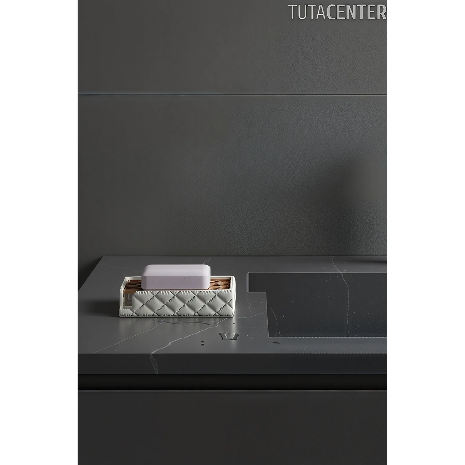 Şık Şişme Tasarım Sabunluk - Katı Sabunluk ( Modern ve Şık Görünüm Plastik Banyo Düzenleyici )