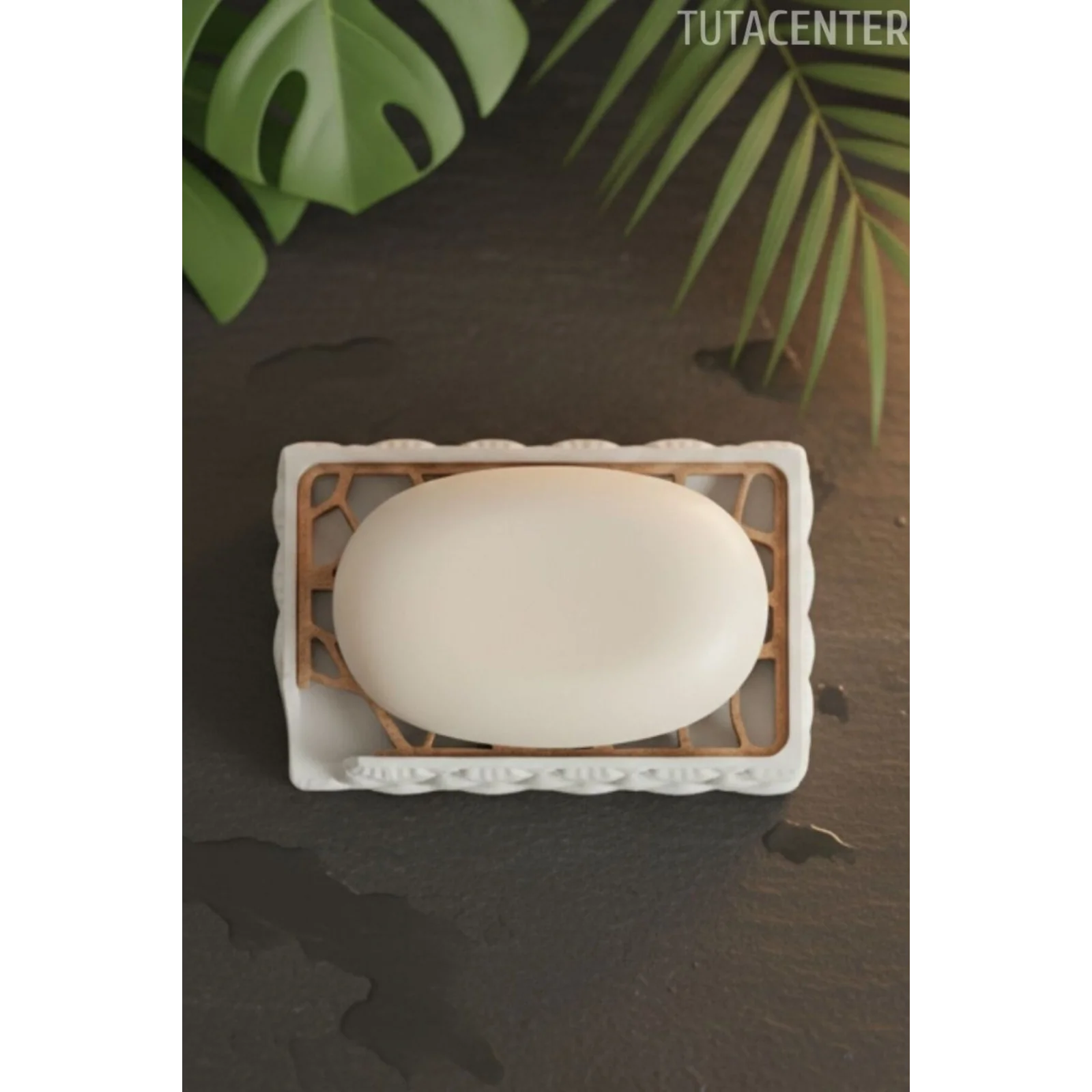 Şık Şişme Tasarım Sabunluk - Katı Sabunluk ( Modern ve Şık Görünüm Plastik Banyo Düzenleyici )