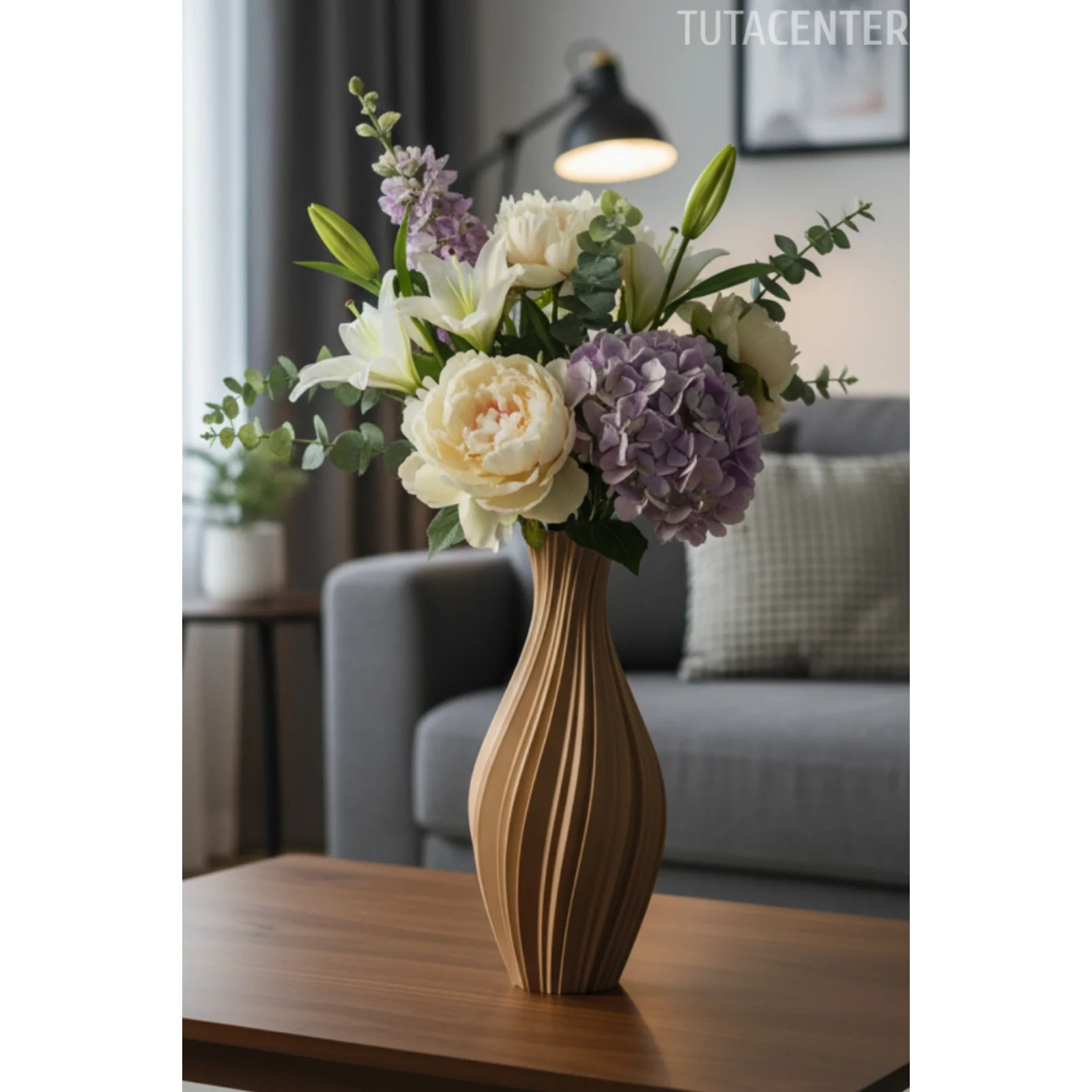 Burgum Brown Vazo 20cm ( Modern ve Şık Görünüm Plasti Vazo )