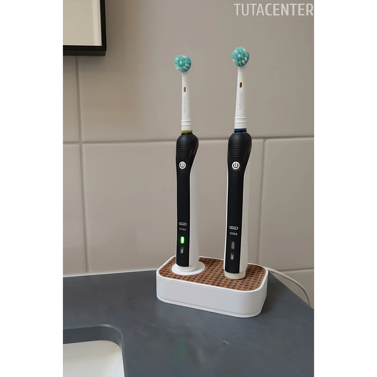 Şarjlı Diş Fırçası Standı ( 1 Yuva Sarj Aleti ) ( 1 Yuva Diş Fırçası ) - Modern ve Şık Diş Fırçalık