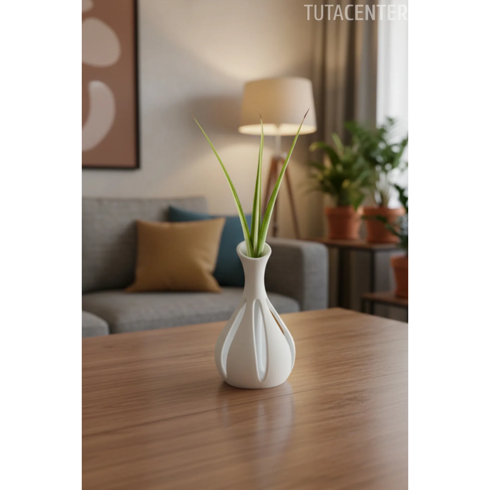 Zephry Vazo - Plastik Modern ve Şık Görünüm Vazo 15cm