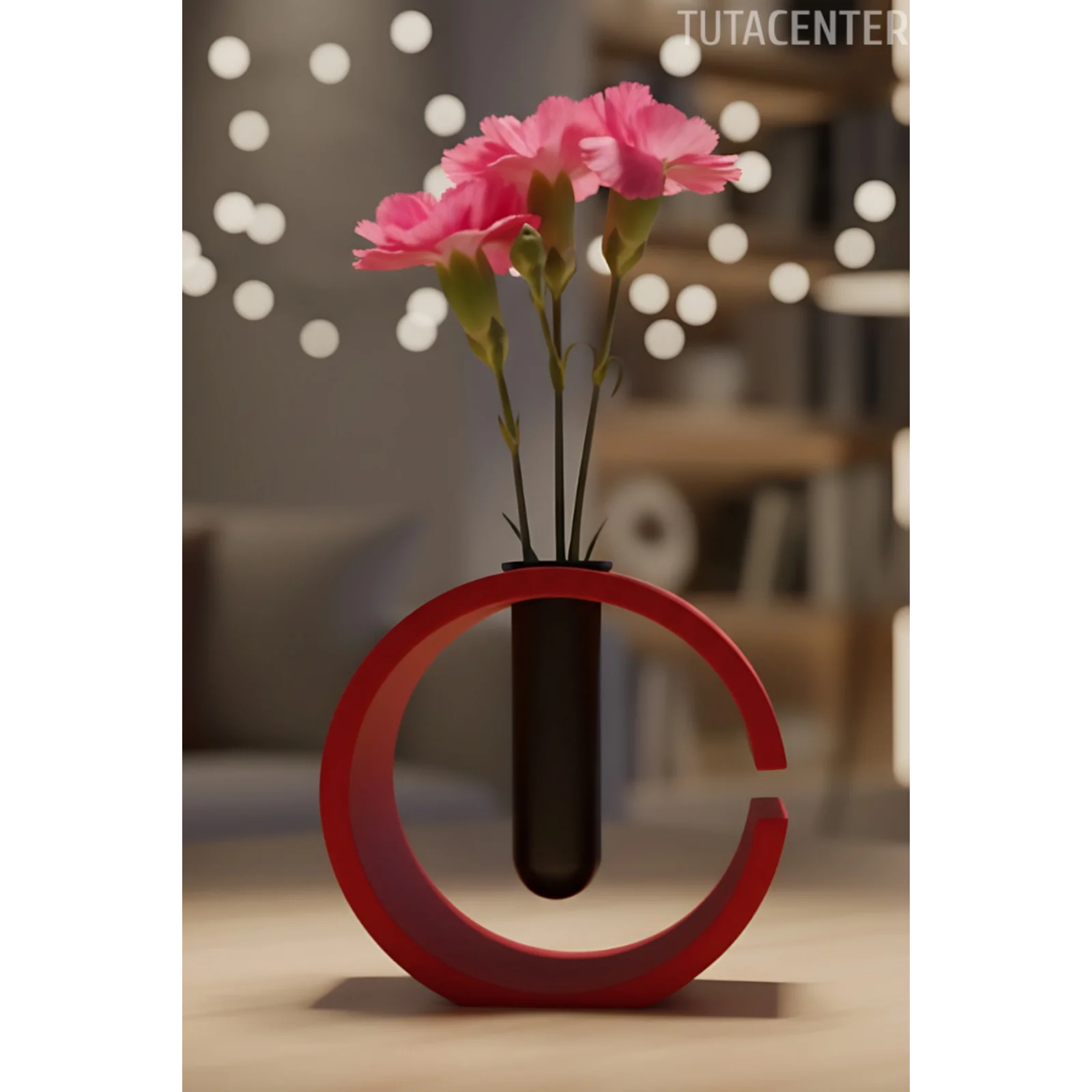 Dekoratif Dizayn Vazo - Modern Şık Görünüm Vazo - C Harfi Şeklinde Vazo