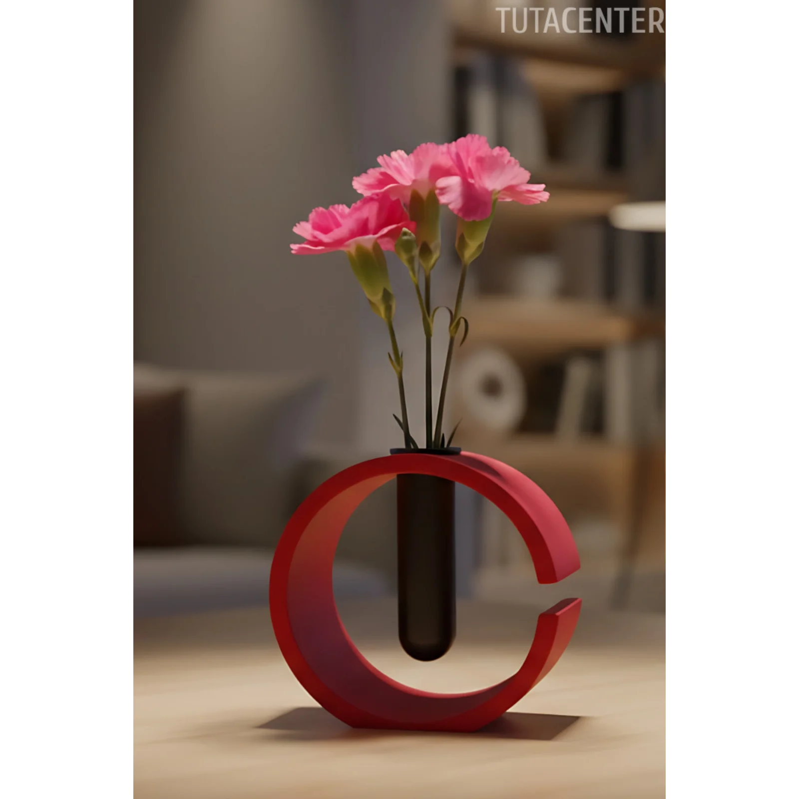 Dekoratif Dizayn Vazo - Modern Şık Görünüm Vazo - C Harfi Şeklinde Vazo