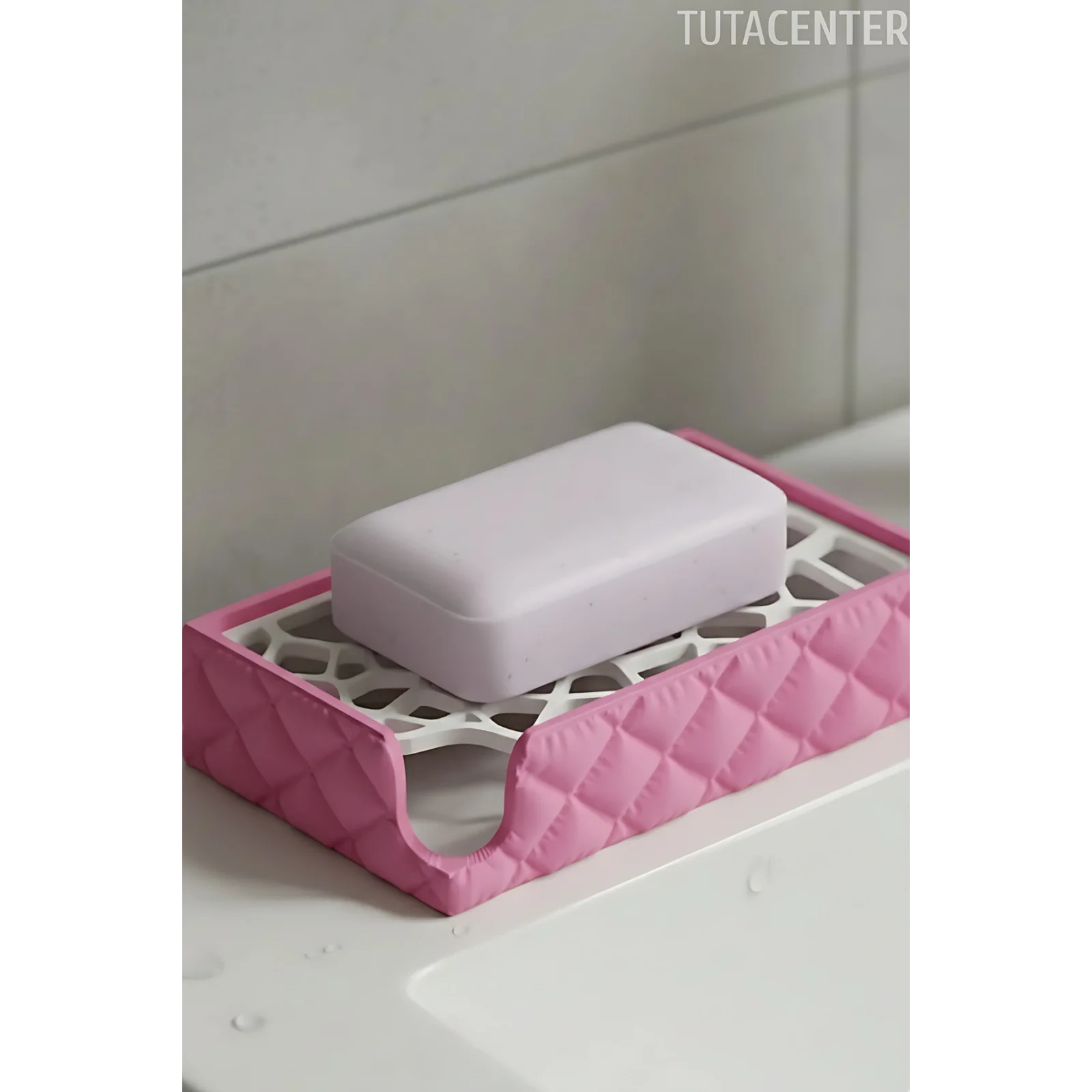 Şık Şişme Tasarım Sabunluk - Katı Sabunluk ( Modern ve Şık Görünüm Plastik Banyo Düzenleyici )