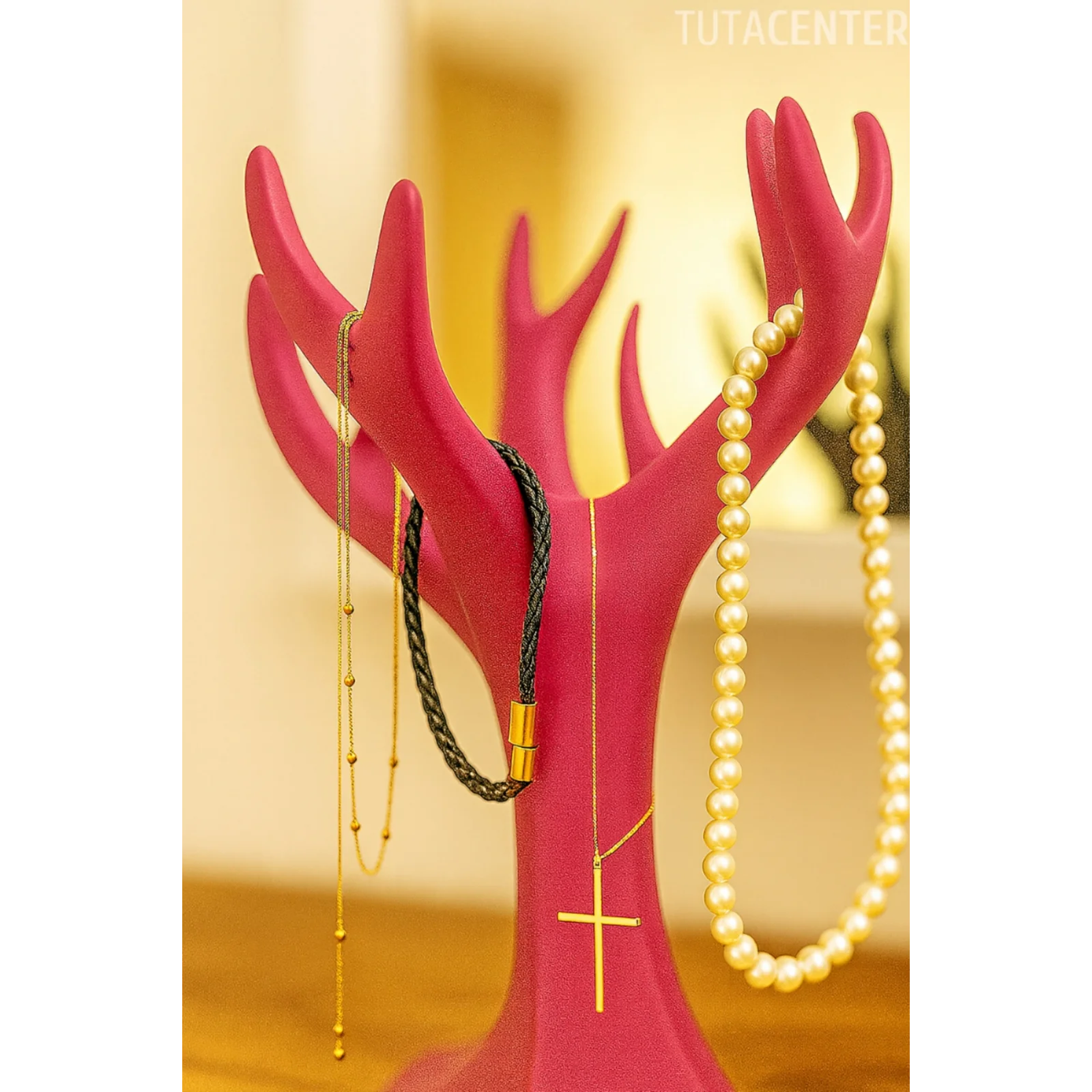 Çok Amaçlı Kolye, Bileklik ve Yüzük Organizeri – Plastik Ağaç Stand