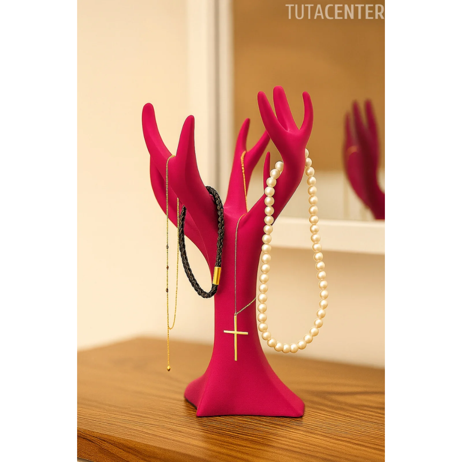 Çok Amaçlı Kolye, Bileklik ve Yüzük Organizeri – Plastik Ağaç Stand