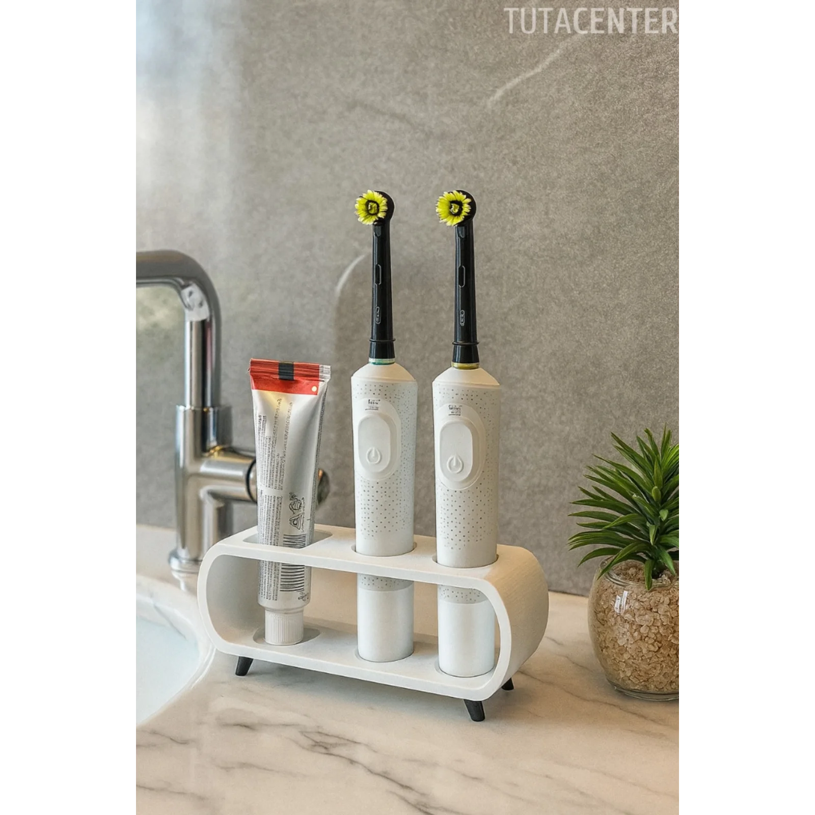 Modern Ayaklı Şarjlı Ve Pilli Diş Fırçalık Tutucu Stand (Tüm Modellere Uyumlu)