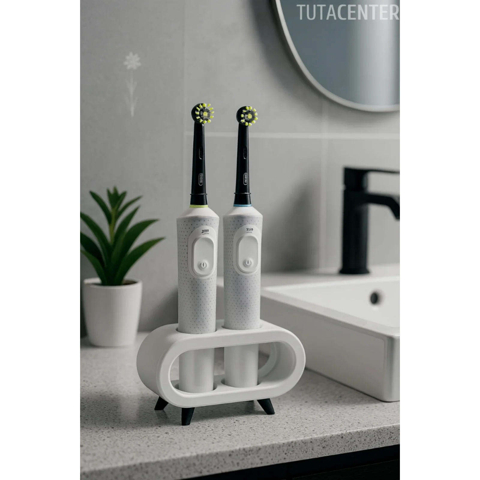 Pilli Ve Şarjlı Diş Fırçası Tutucu Stand (Tüm Modellere Uyumlu)