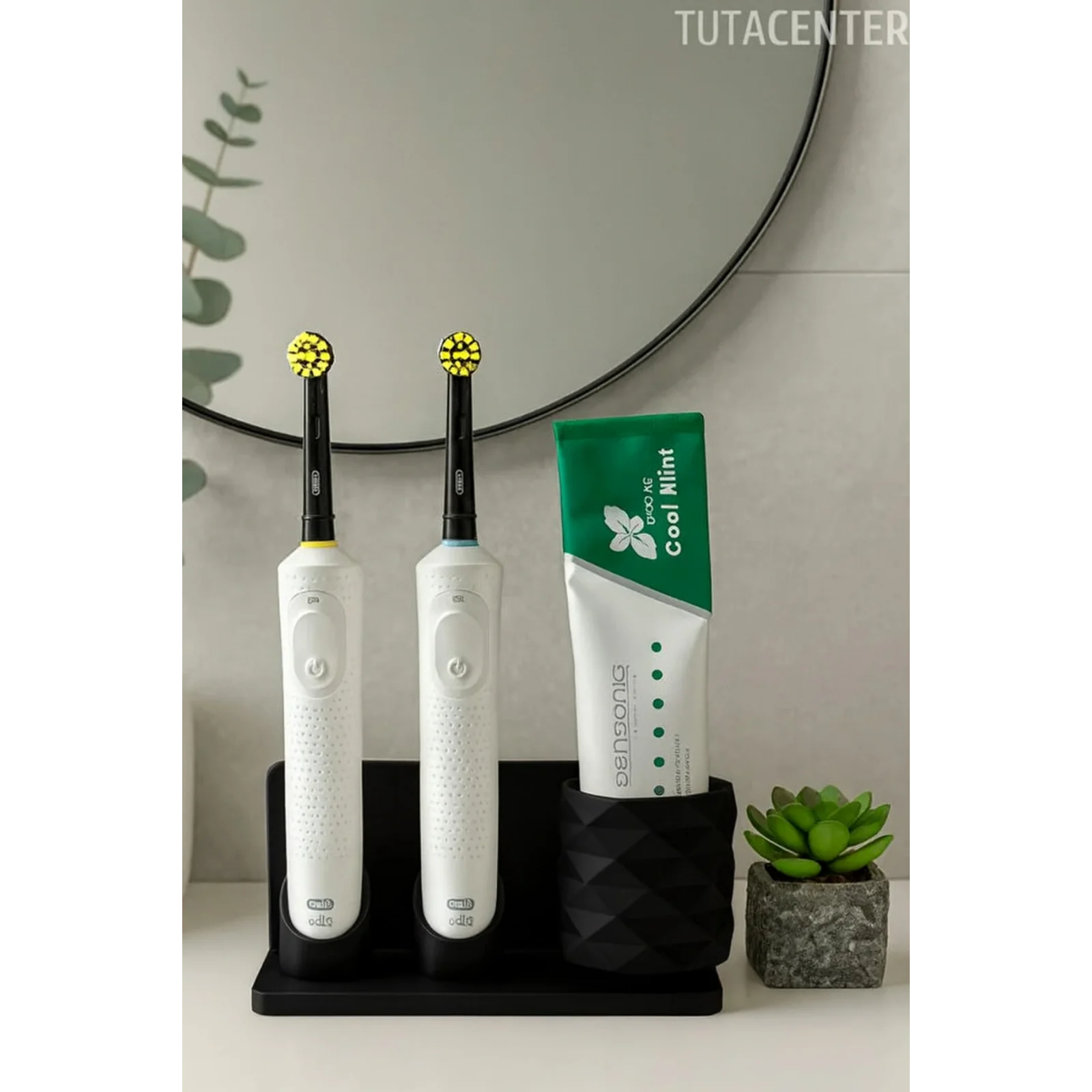 Şarjlı Ve Pilli Diş Fırçalık Tutucu Stand Beyaz (Tüm Modellere Uyumlu)