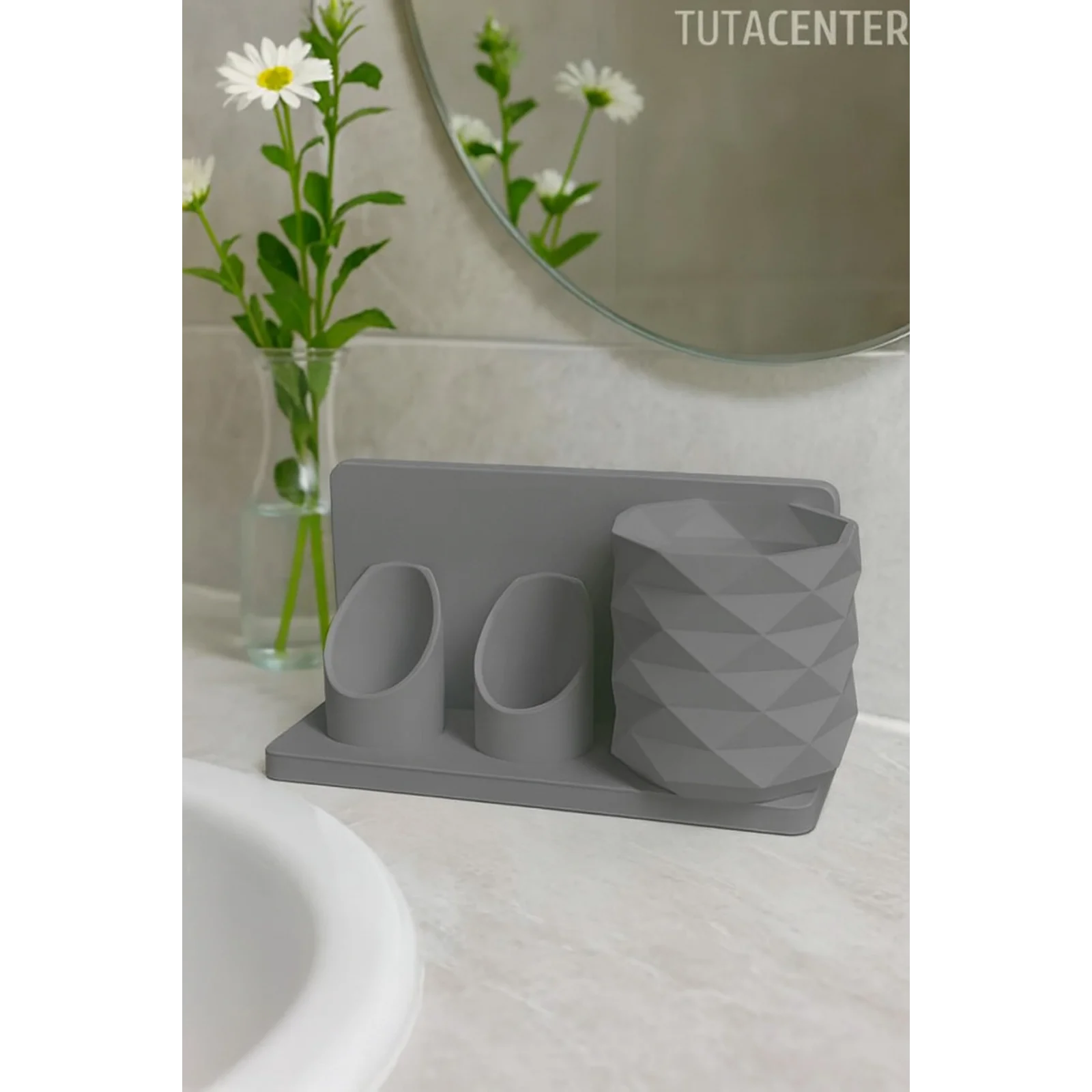 Şarjlı Ve Pilli Diş Fırçalık Tutucu Stand Beyaz (Tüm Modellere Uyumlu)