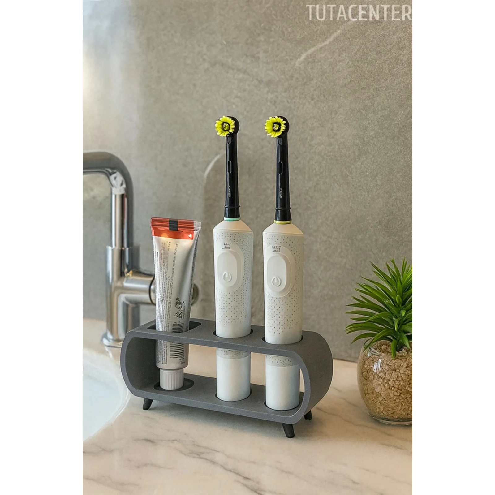 Modern Ayaklı Şarjlı Ve Pilli Diş Fırçalık Tutucu Stand (Tüm Modellere Uyumlu)