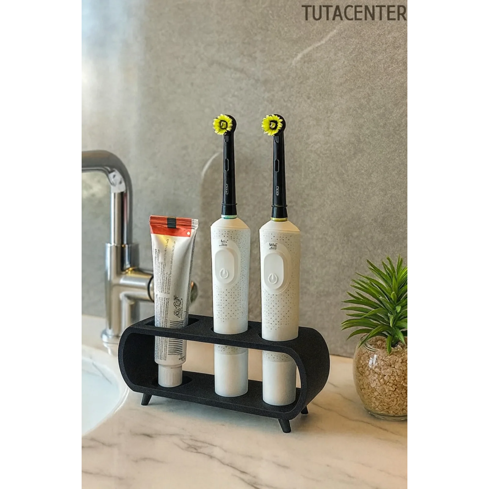 Modern Ayaklı Şarjlı Ve Pilli Diş Fırçalık Tutucu Stand (Tüm Modellere Uyumlu)