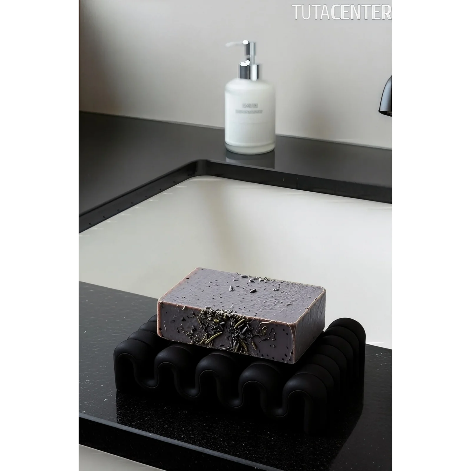 Dalga Formlu Su Tutmayan Sabunluk – Modern ve Şık Plastik Sabunluk