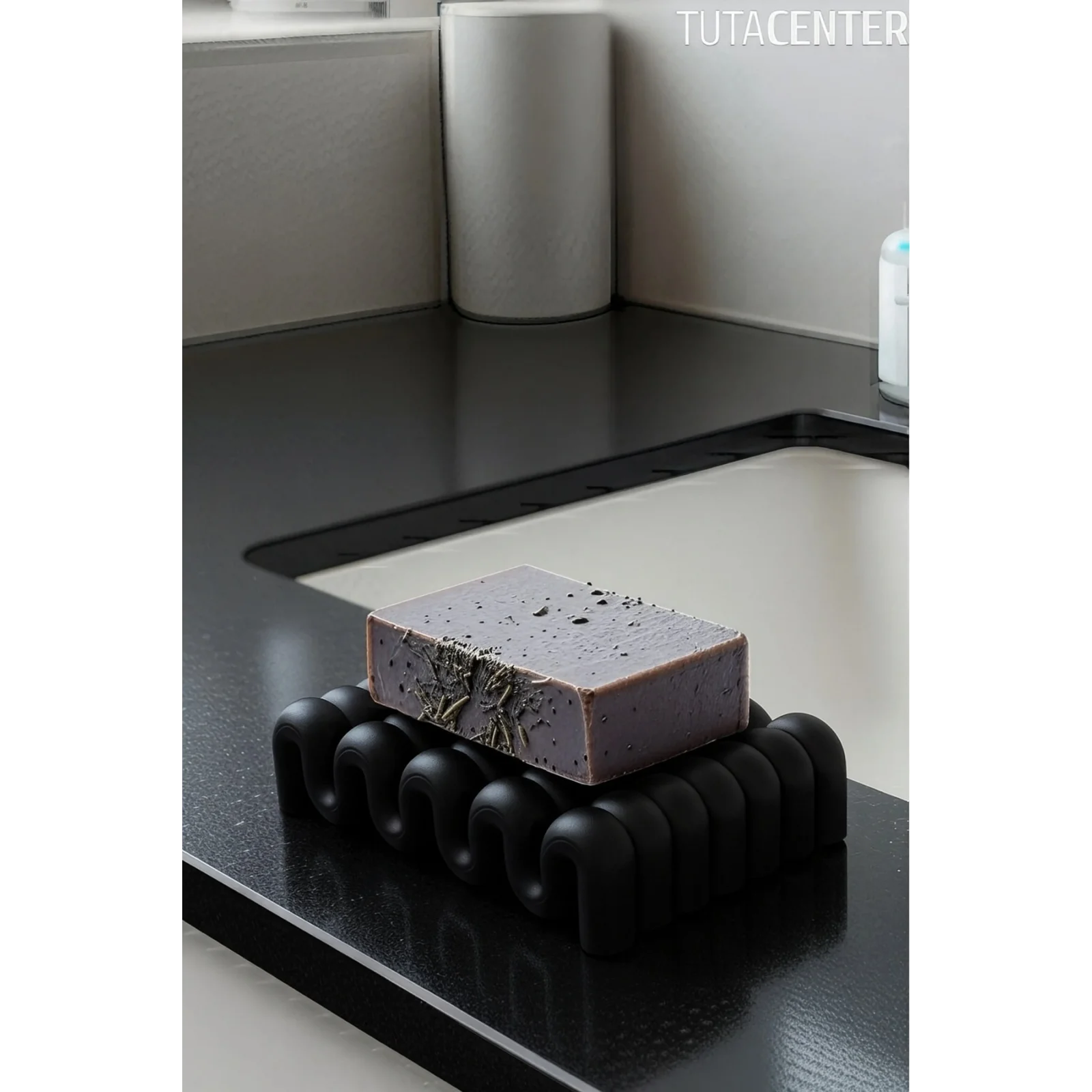 Dalga Formlu Su Tutmayan Sabunluk – Modern ve Şık Plastik Sabunluk