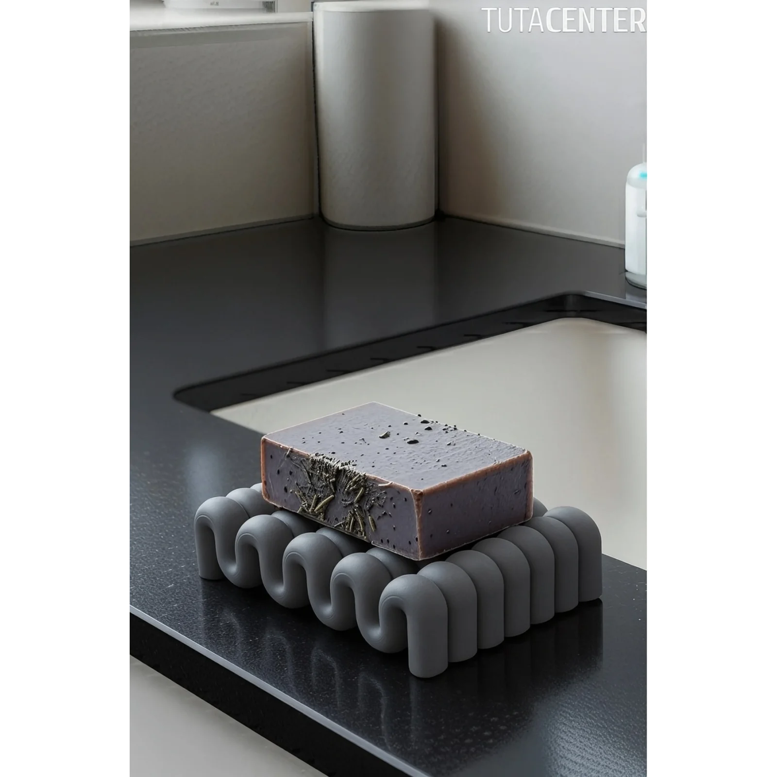 Dalga Formlu Su Tutmayan Sabunluk – Modern ve Şık Plastik Sabunluk